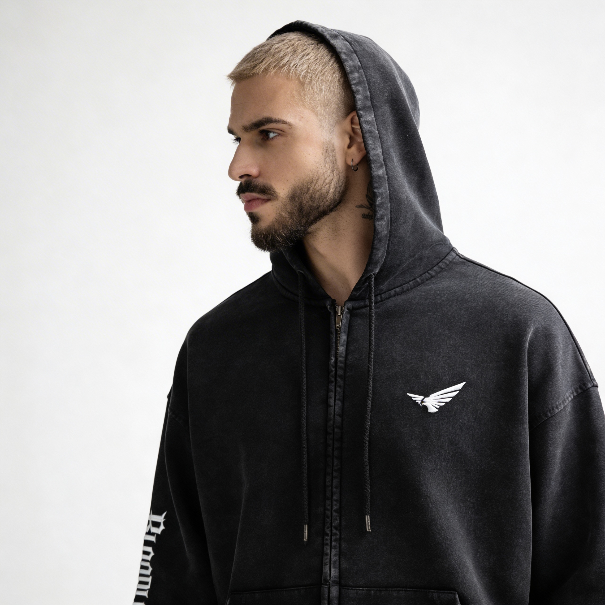 Bloodline Zipped | Snow Wash Zip Hoodie | ILYRIANEDGE