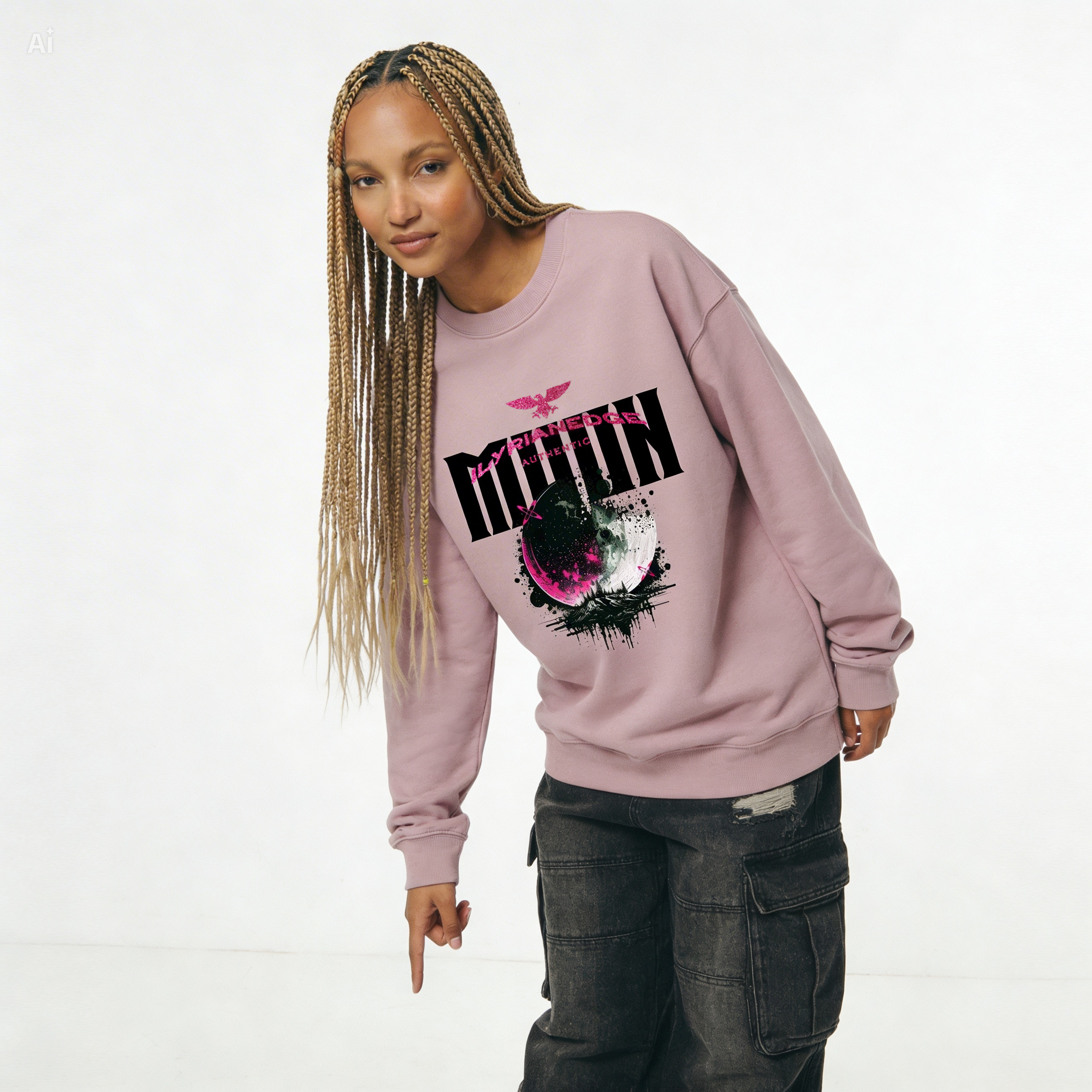 Moon | Heavyweight Oversized Sweatshirt | ILYRIANEDGE