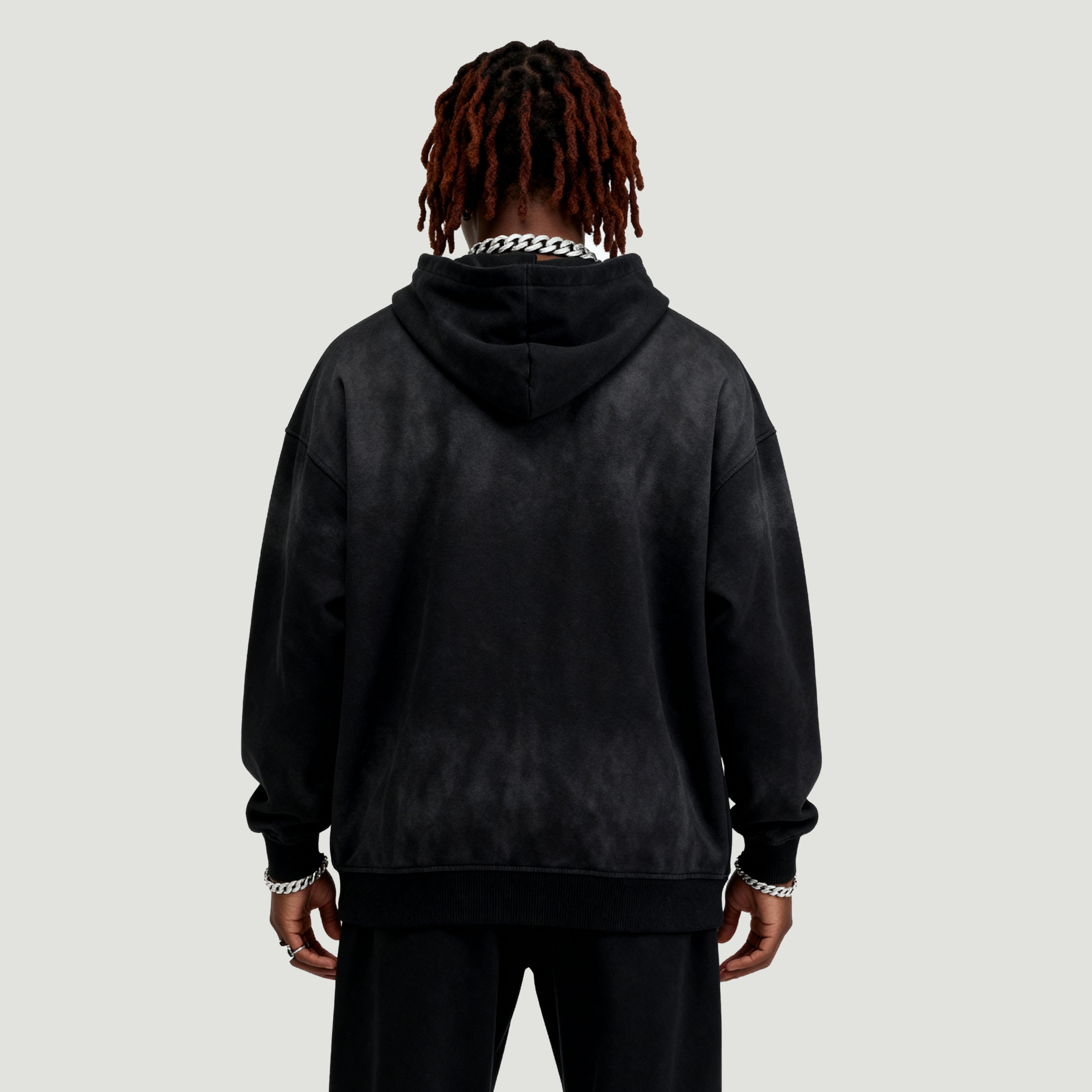 Hostage Hoodie - 440GSM Unisex Sun Faded Distressed Full-zip