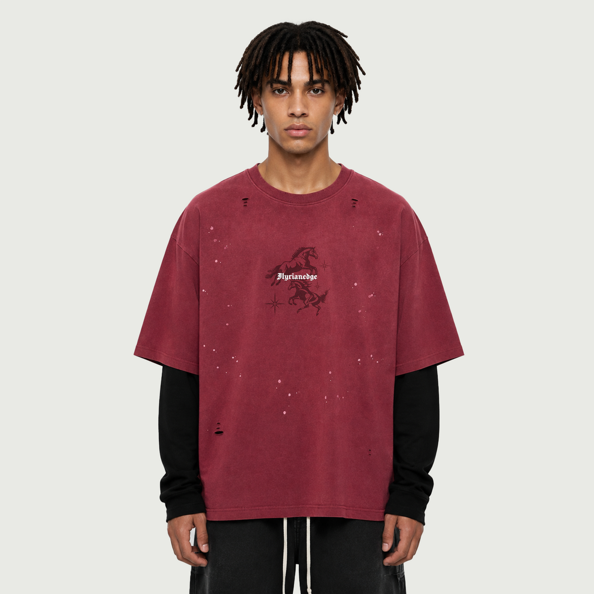 Wild Heritage | Vintage Wash Layer T-Shirt Distressed | ILYRIANEDGE