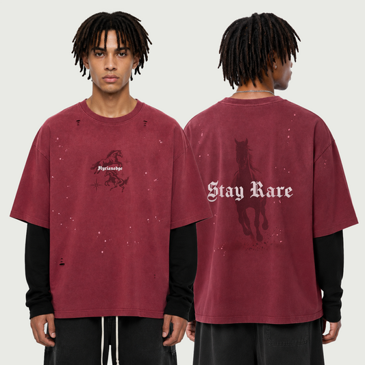 Wild Heritage | Vintage Wash Layer T-Shirt Distressed | ILYRIANEDGE