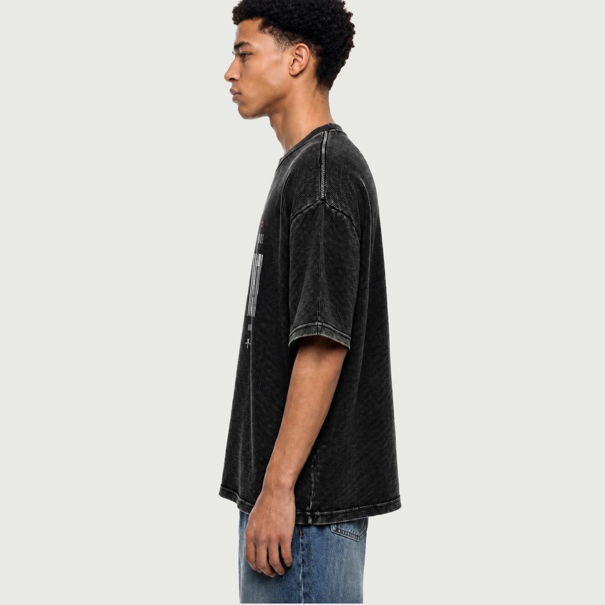 Hustle | Waffle Washed Oversized Boxy T-Shirt |  | ILYRIANEDGE