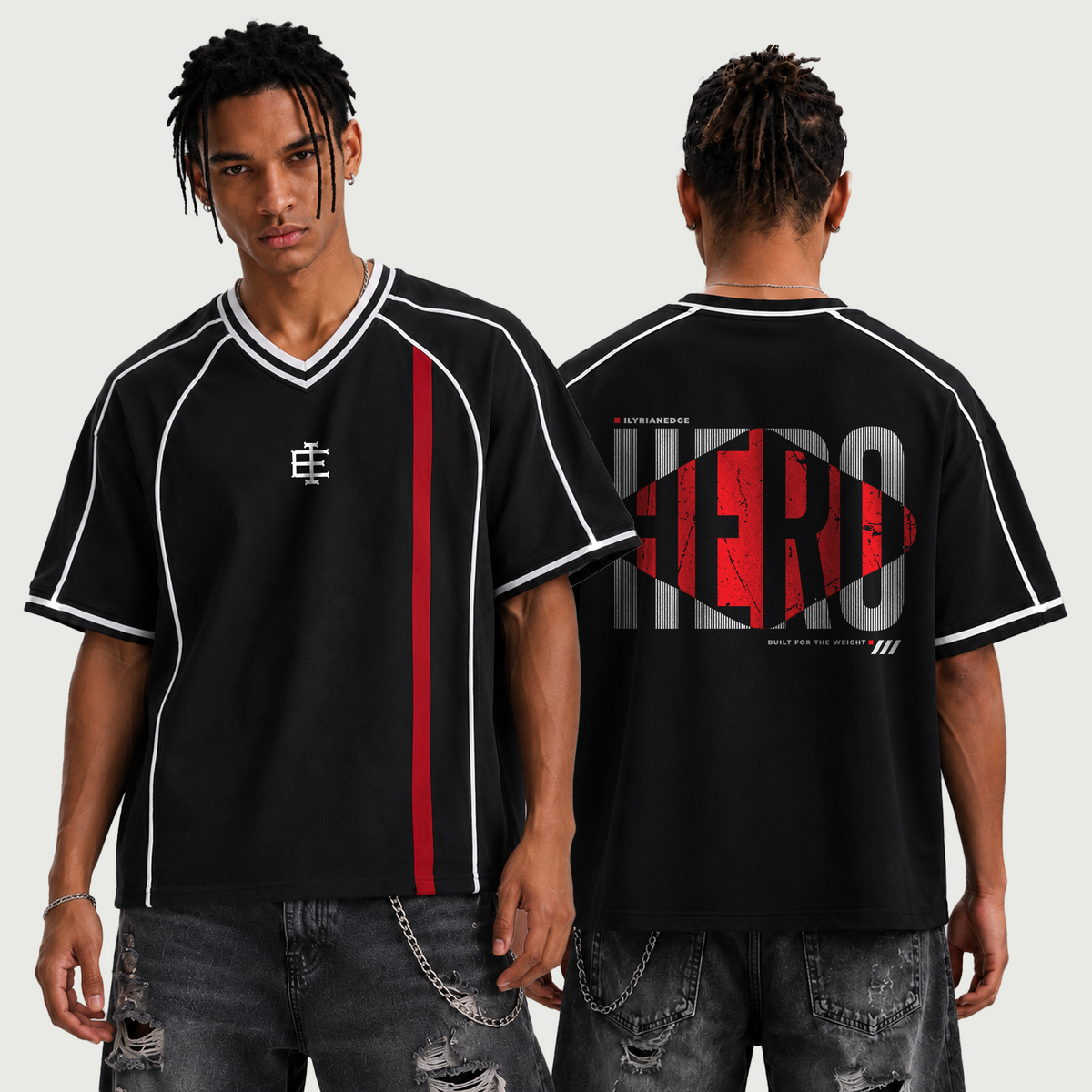 Hero | Boxy  V-Neck Soccer Jersey | ILYRIANEDGE