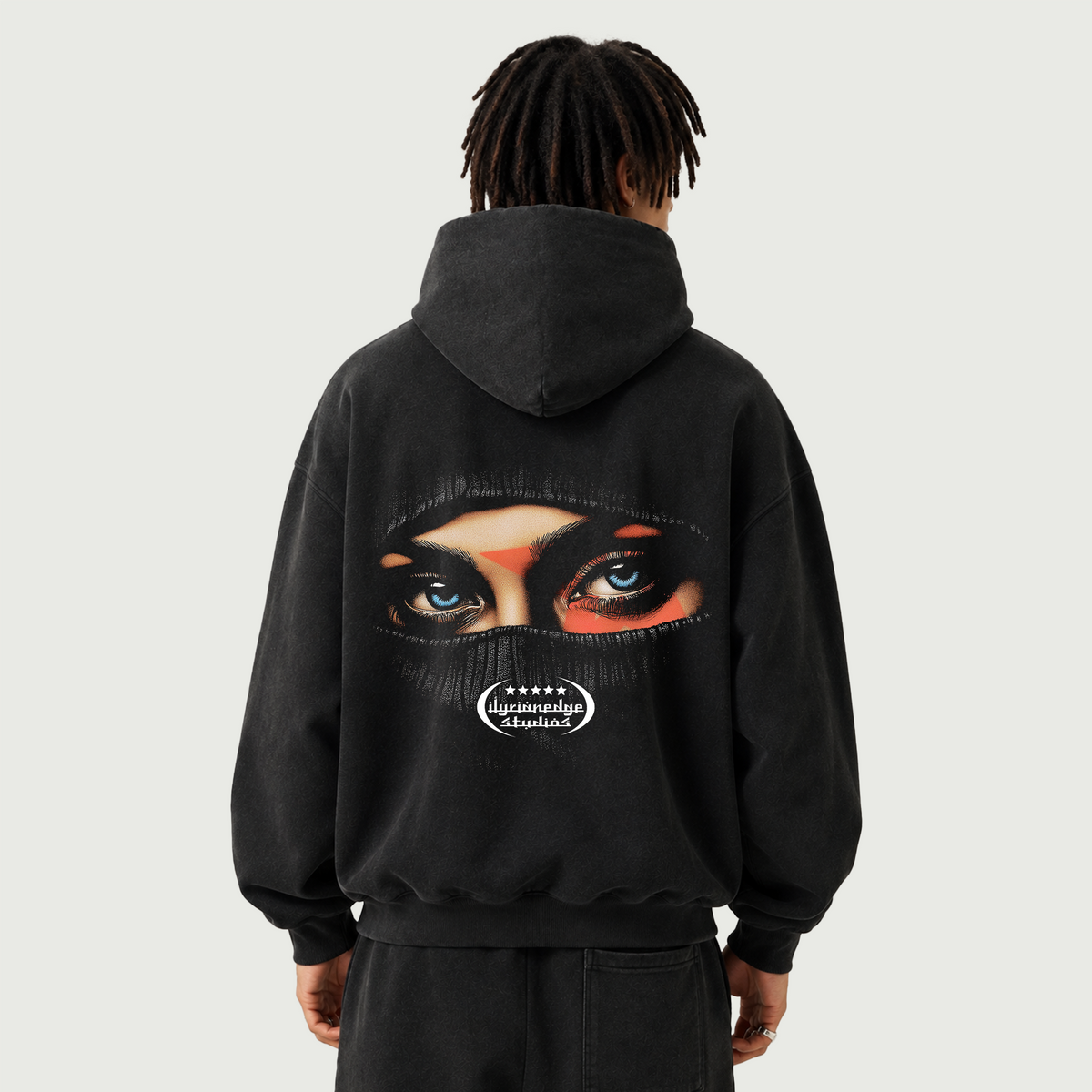Veiled | Faded Enzyme Washed Oversized Hoodie | ILYRIANEDGE