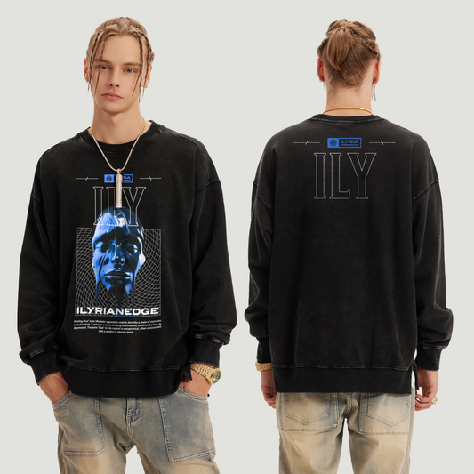 Illyrian Mindform | Oversized Faded Sweatshirt | ILYRIANEDGE