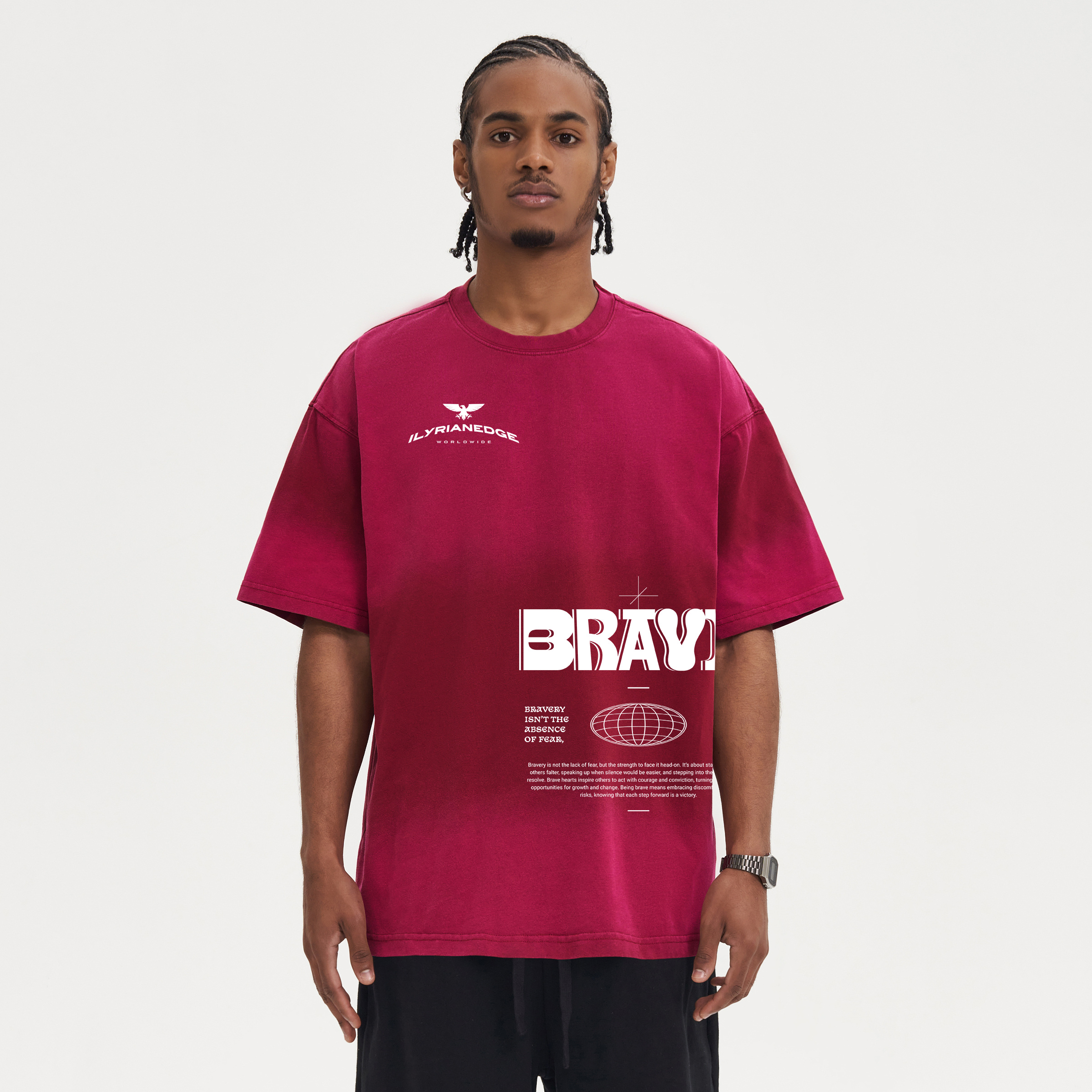 Brave - 260GSM Unisex Boxy Tie-dyed T-shirt