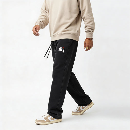 Black Bloodline Joggers - 420GSM Unisex Relaxed Fit Sweatpants