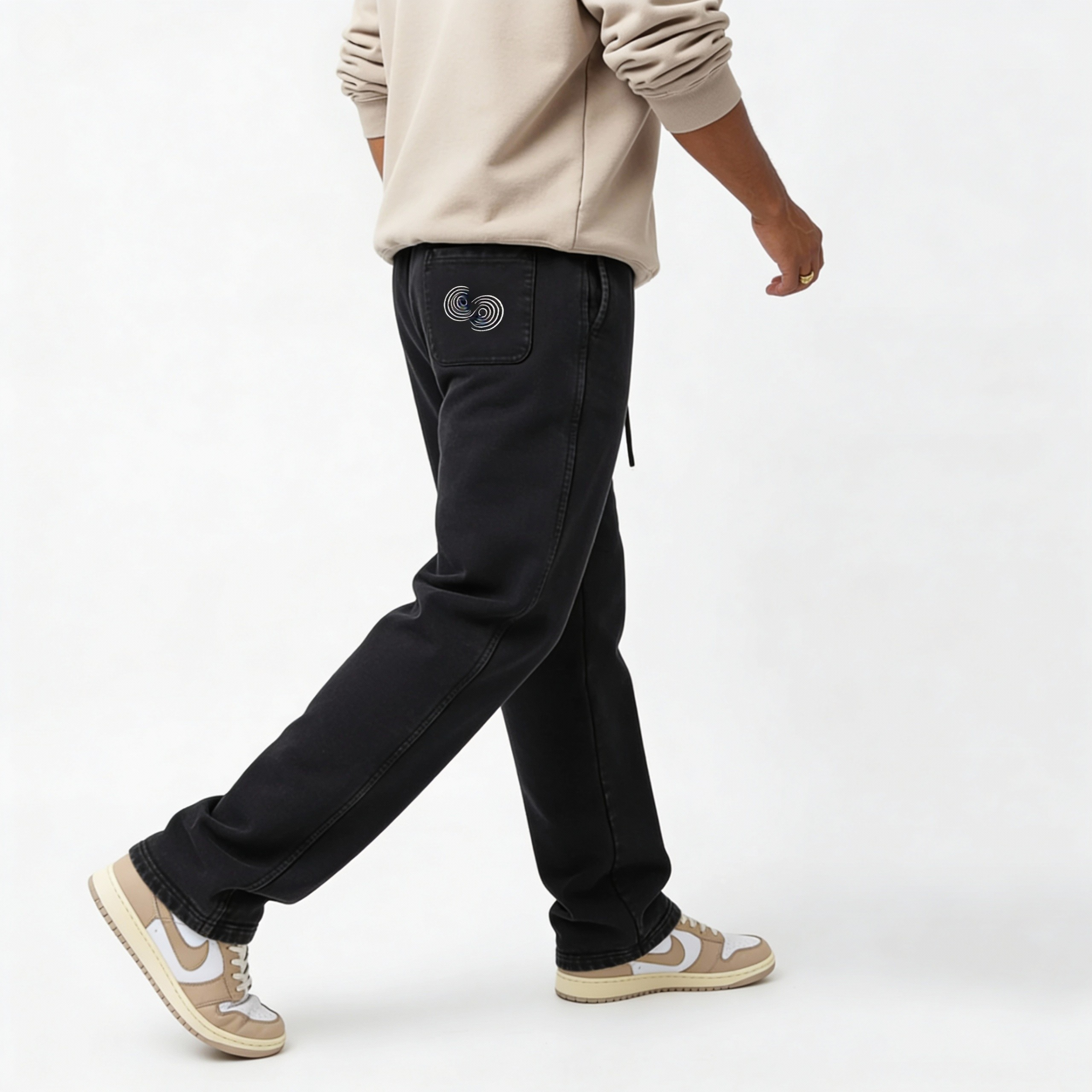 Black Bloodline Joggers - 420GSM Unisex Relaxed Fit Sweatpants