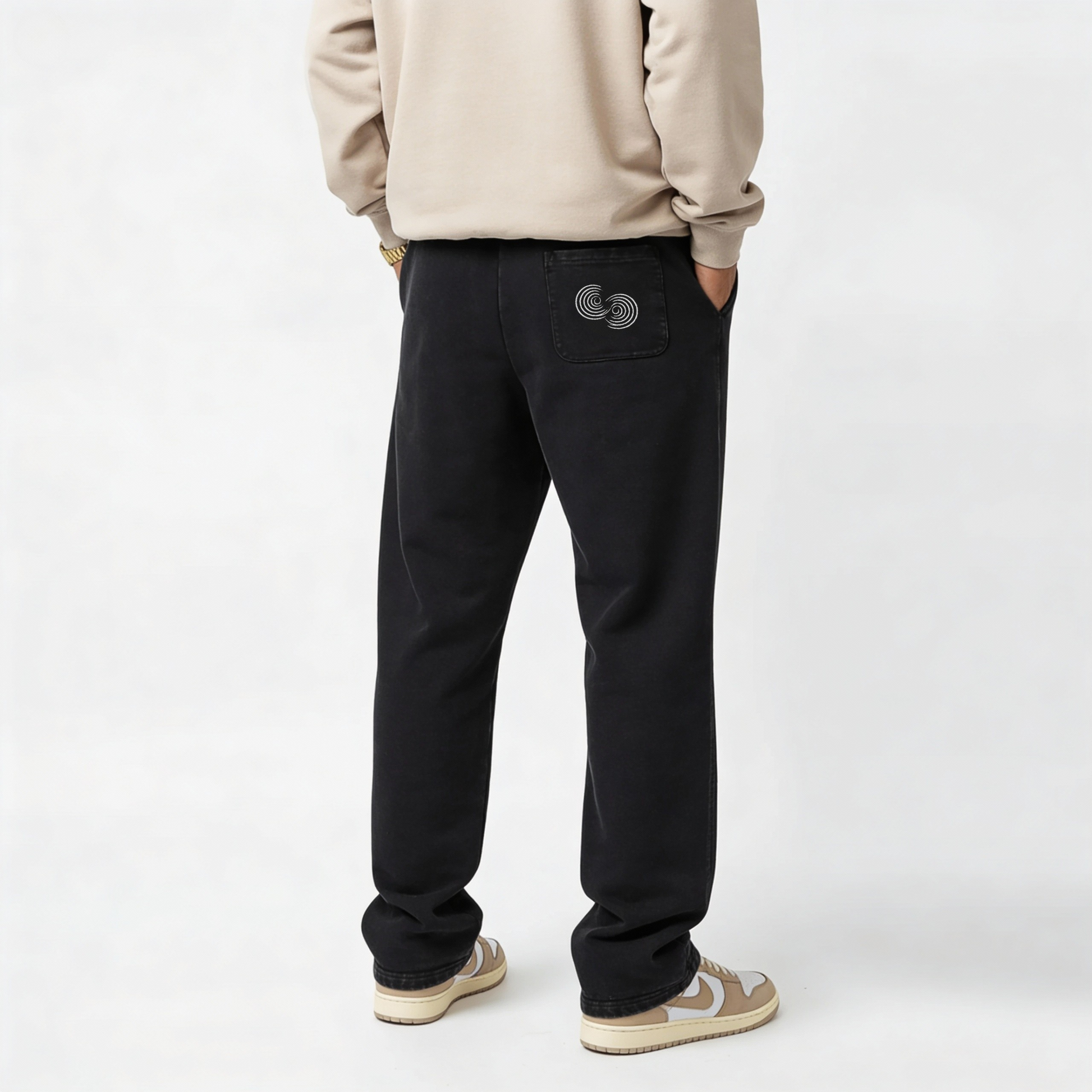 Black Bloodline Joggers - 420GSM Unisex Relaxed Fit Sweatpants