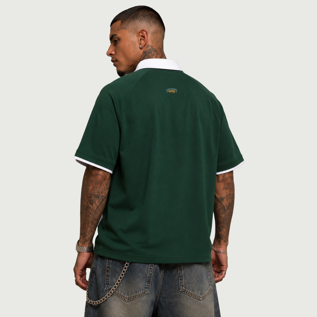 Ilyrianedge | Premium Contrast Collar Raglan Polo Shirt | ILYRIANEDGE