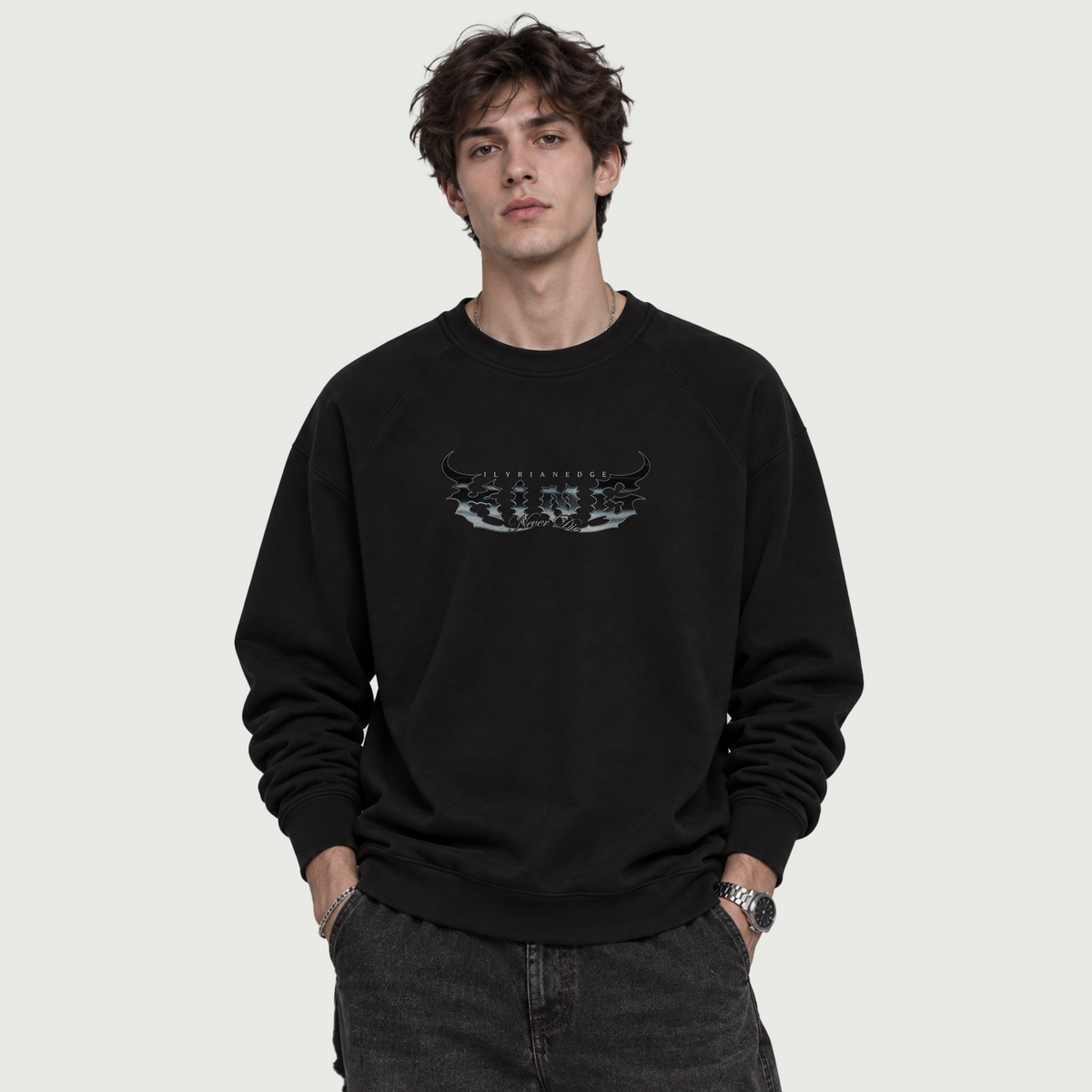 Abyssal Crown | Crewneck Sweatshirt Regular Fit | ILYRIANEDGE