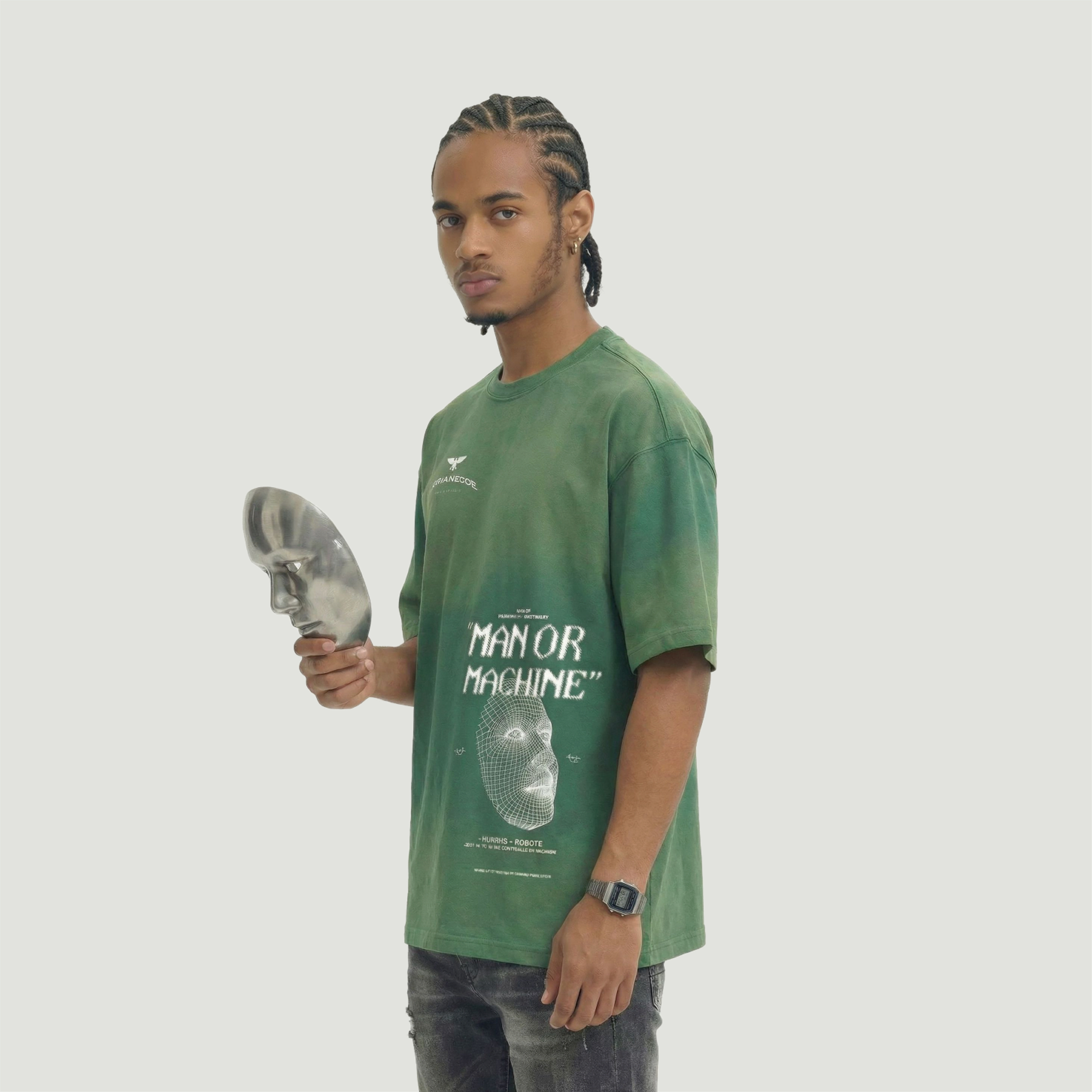 Man Or Machine | Boxy Tie-Dyed Tee | ILYRIANEDGE
