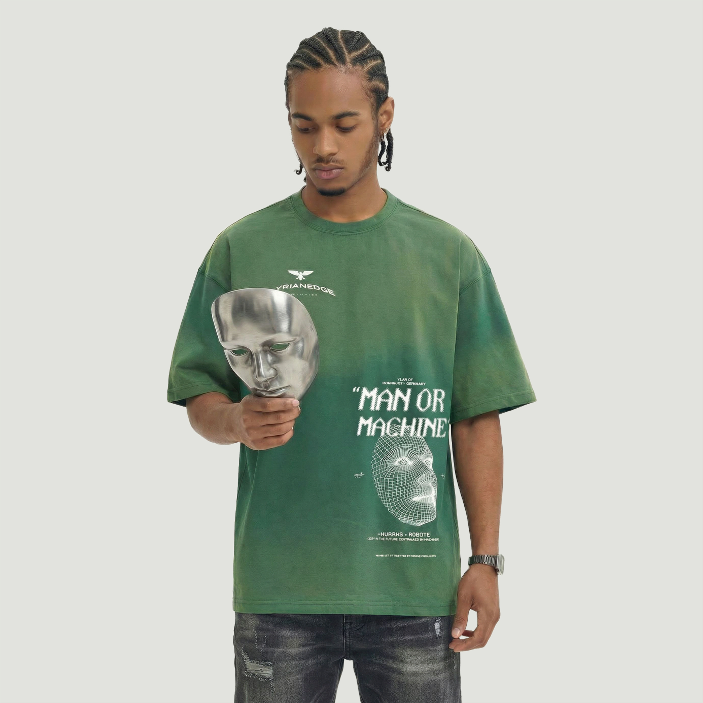 Man Or Machine | Boxy Tie-Dyed Tee | ILYRIANEDGE