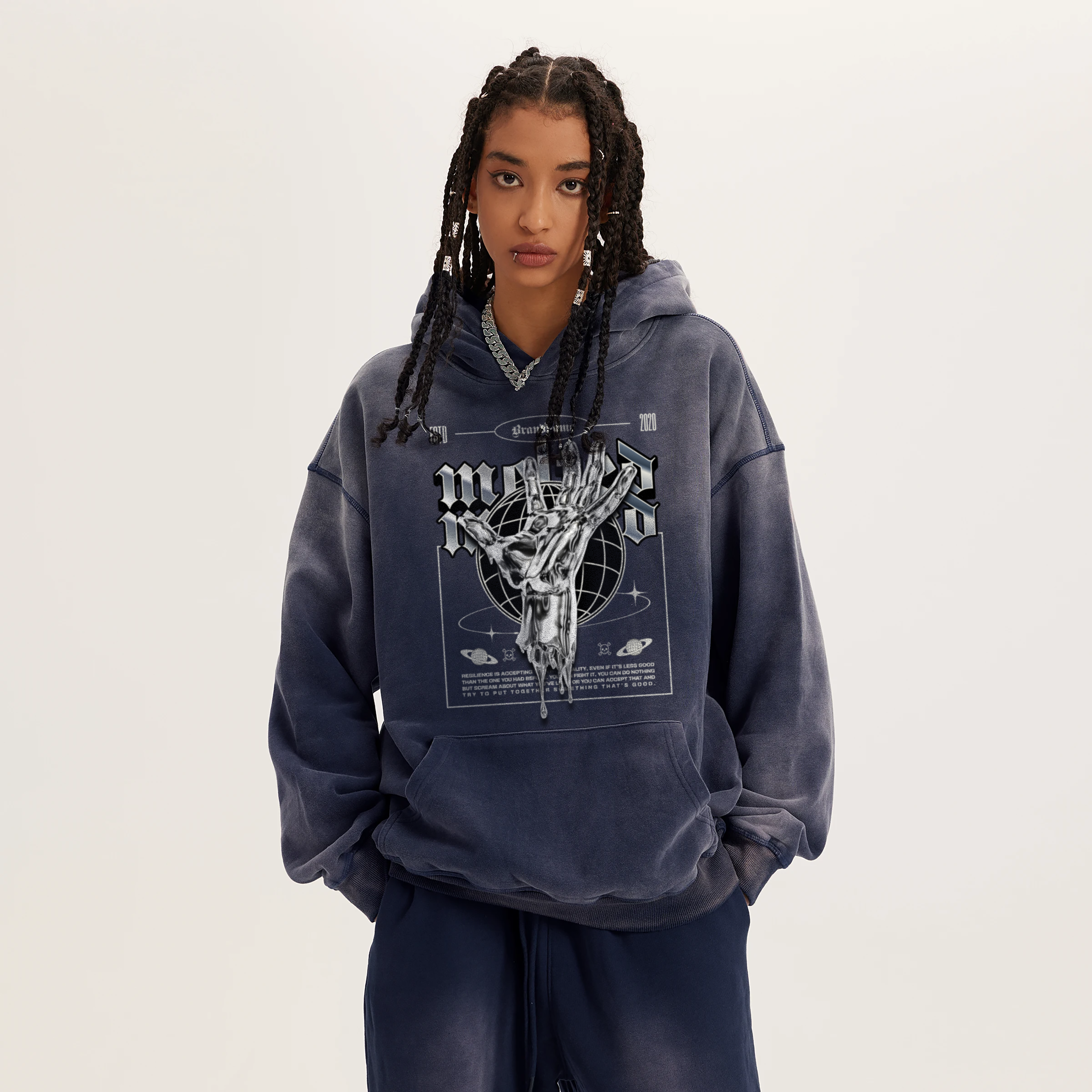 Melted World - 400GSM Unisex Super Heavyweight Sun Faded Hoodie