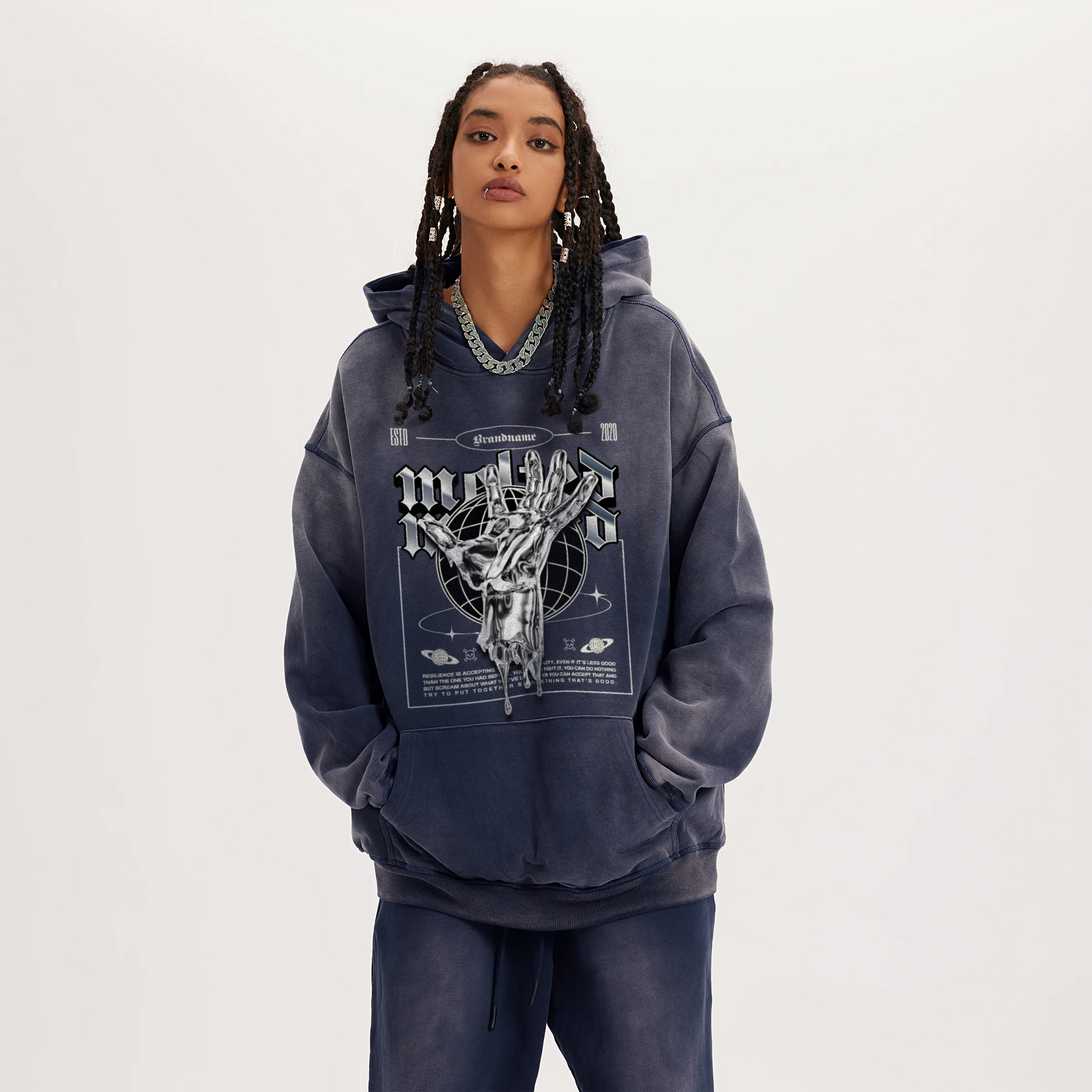 Melted World - 400GSM Unisex Super Heavyweight Sun Faded Hoodie