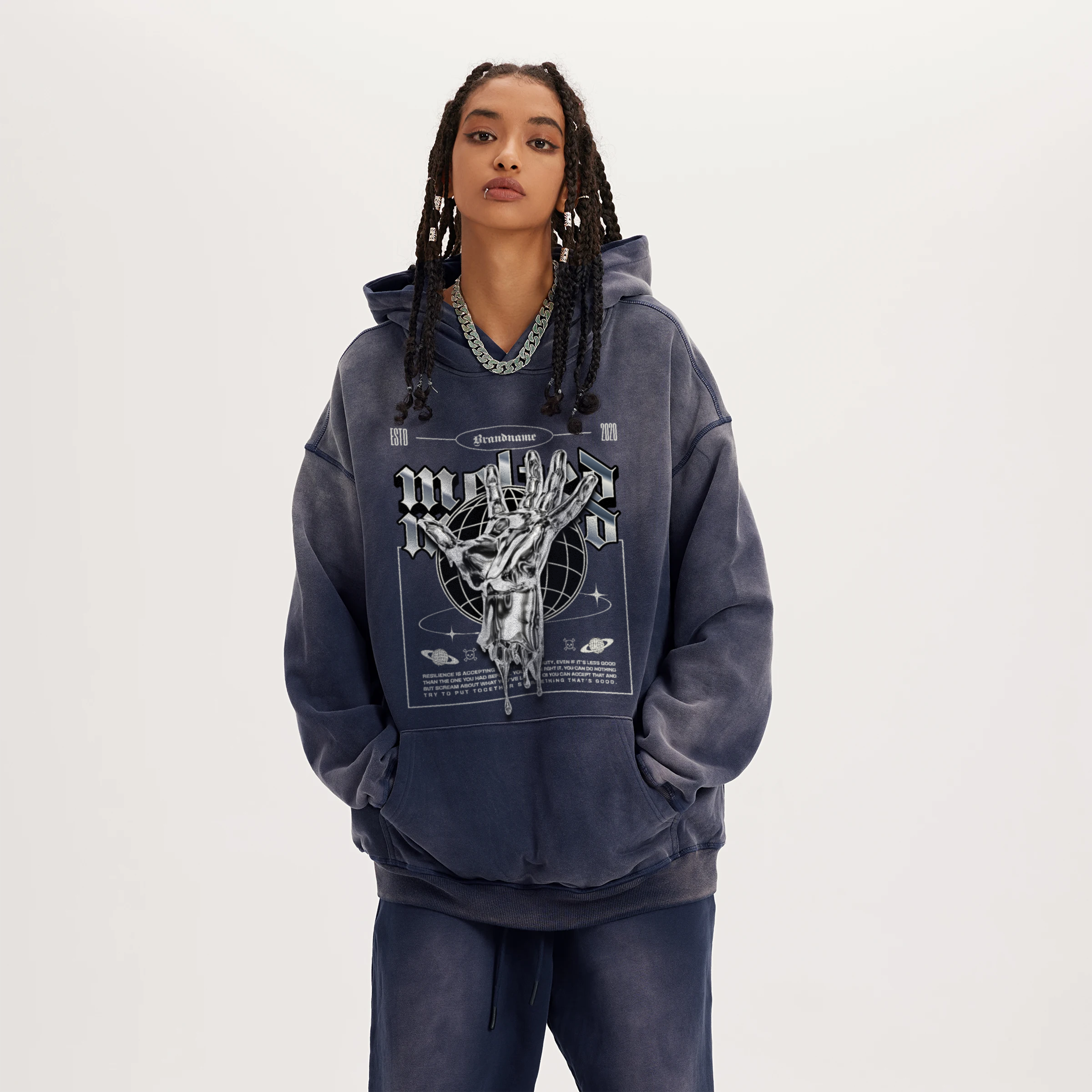 Melted World - 400GSM Unisex Super Heavyweight Sun Faded Hoodie