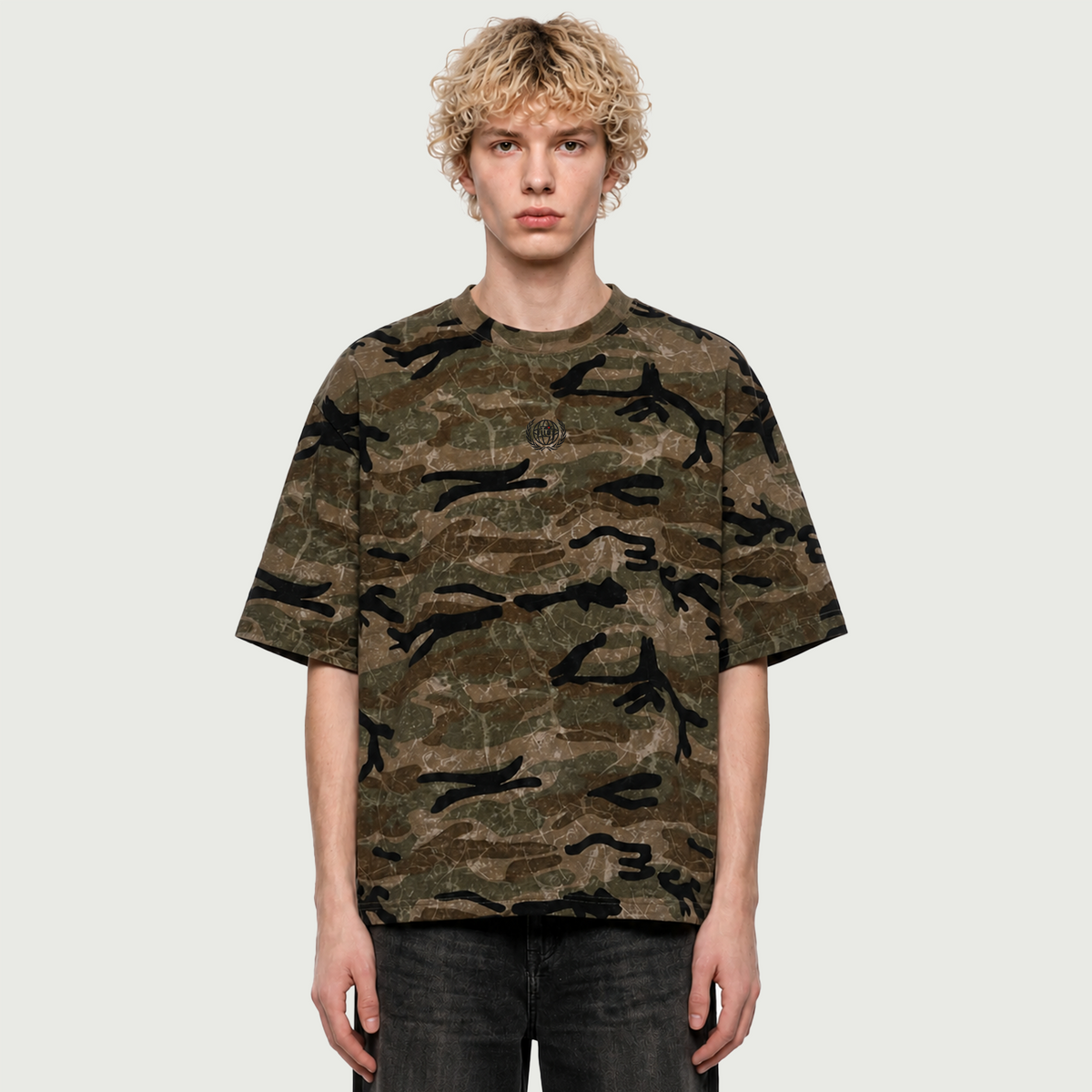 Recon Camo Boxy | Oversized Streetwear Tee | ILYRIANEDGE