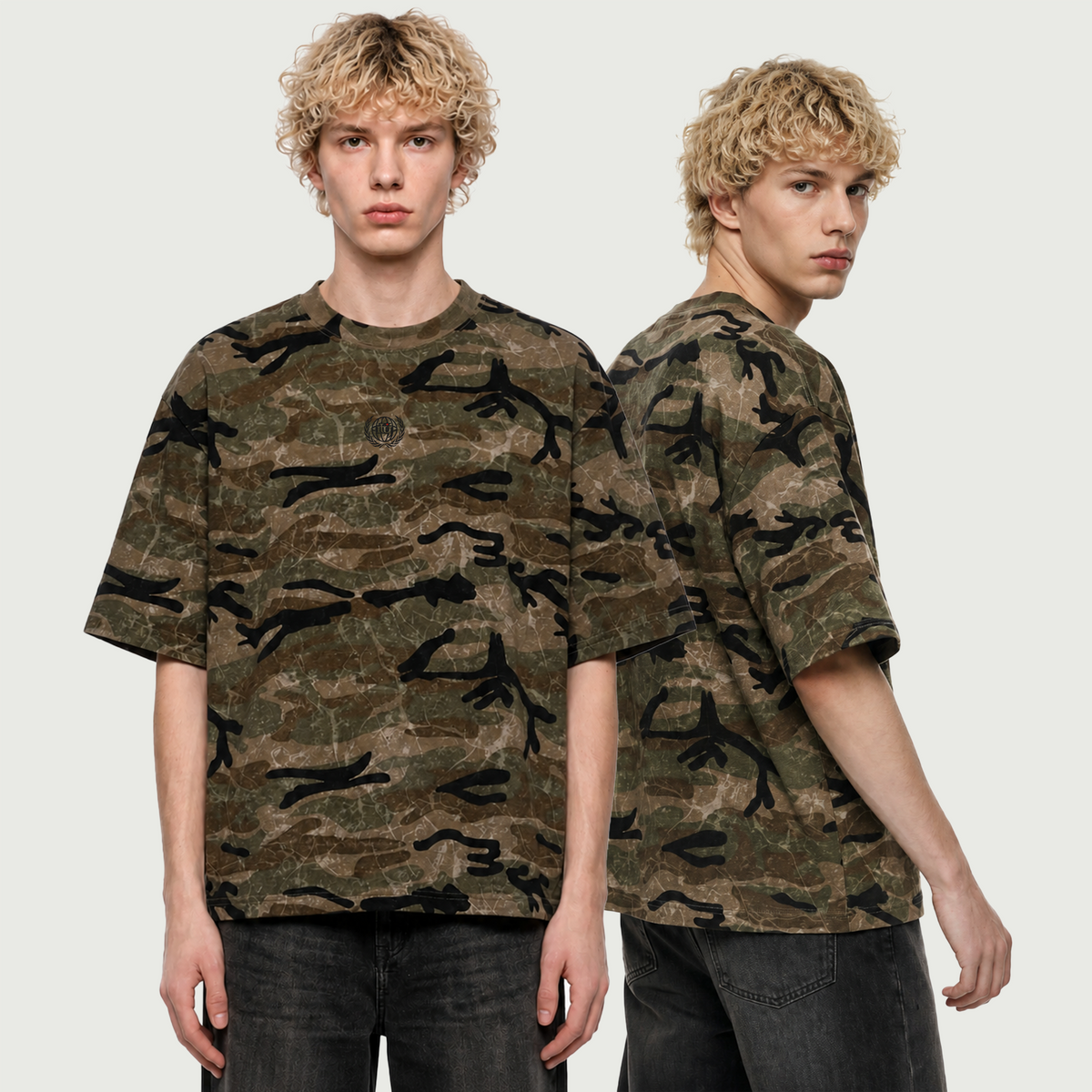 Recon Camo Boxy | Oversized Streetwear Tee | ILYRIANEDGE