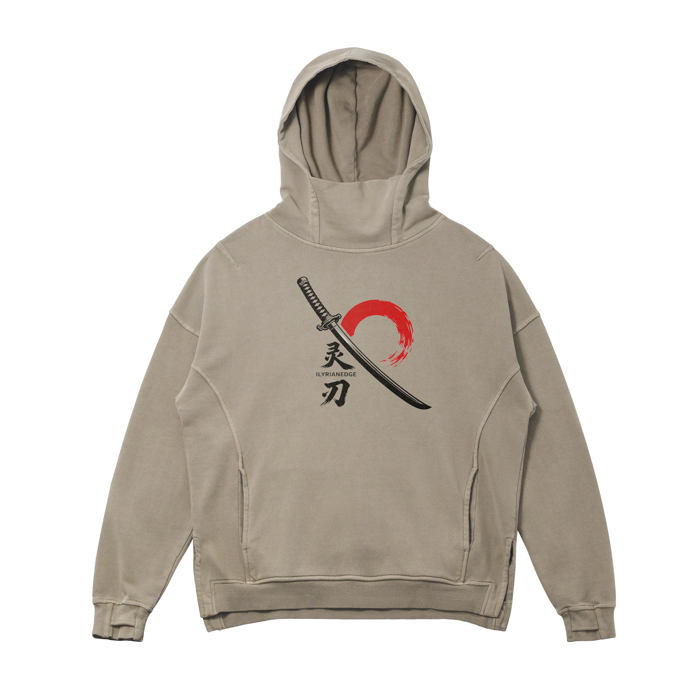 Samurai | Washed Turtleneck Hoodie | ILYRIANEDGE