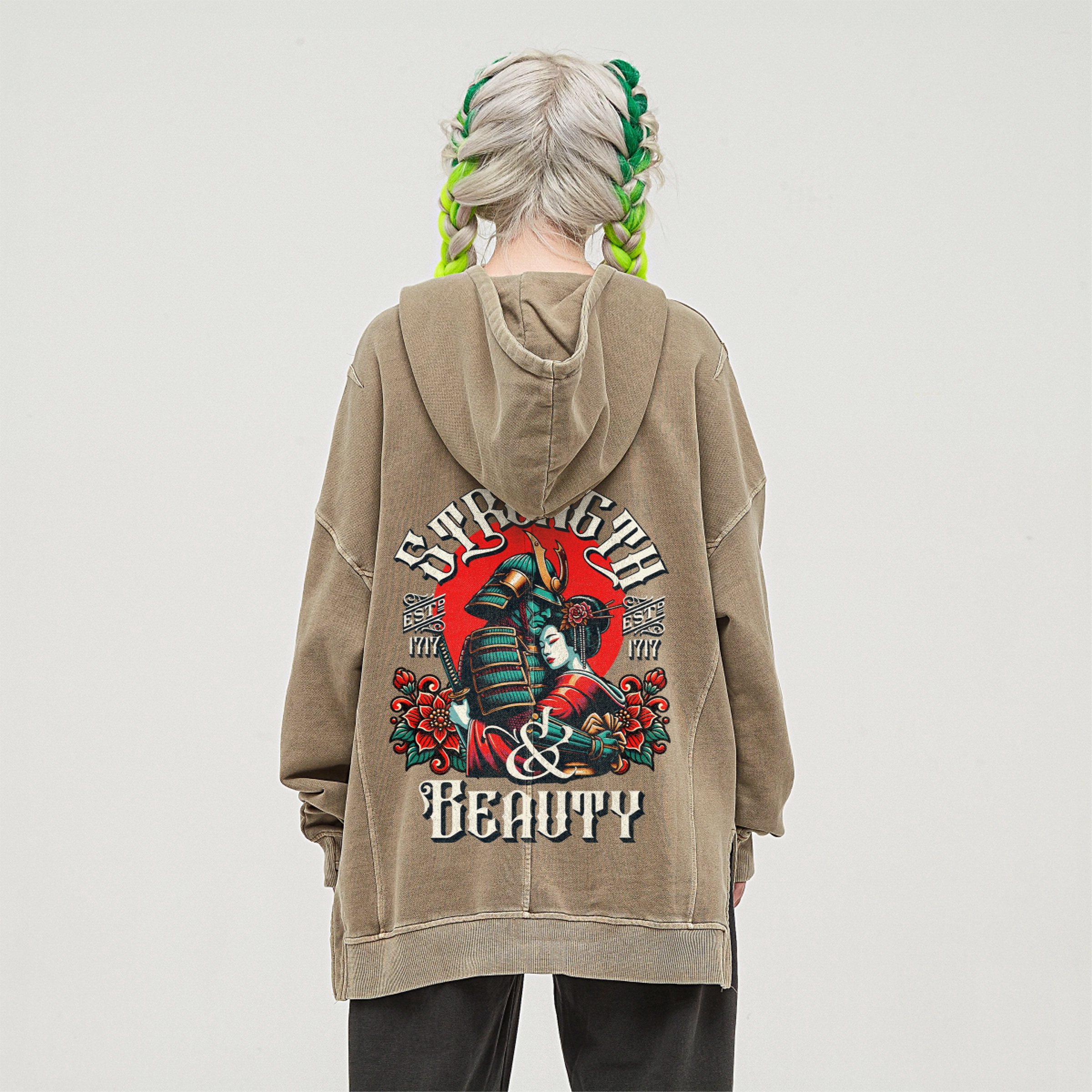Samurai | Washed Turtleneck Hoodie | ILYRIANEDGE