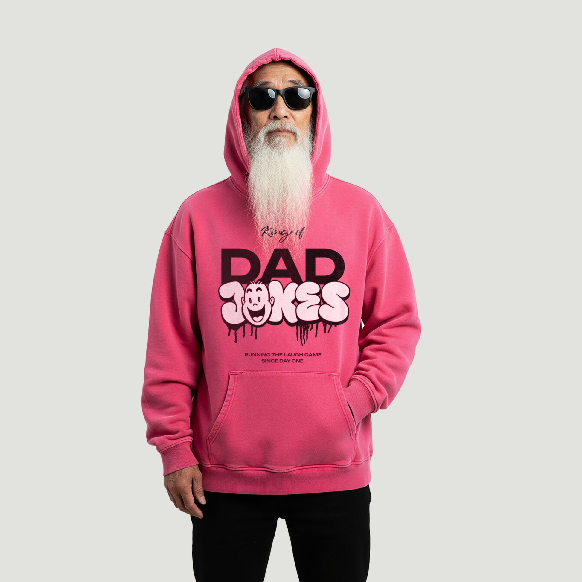 Dad Jokes - 440GSM Unisex Super Heavyweight Oversized Faded Hoodie