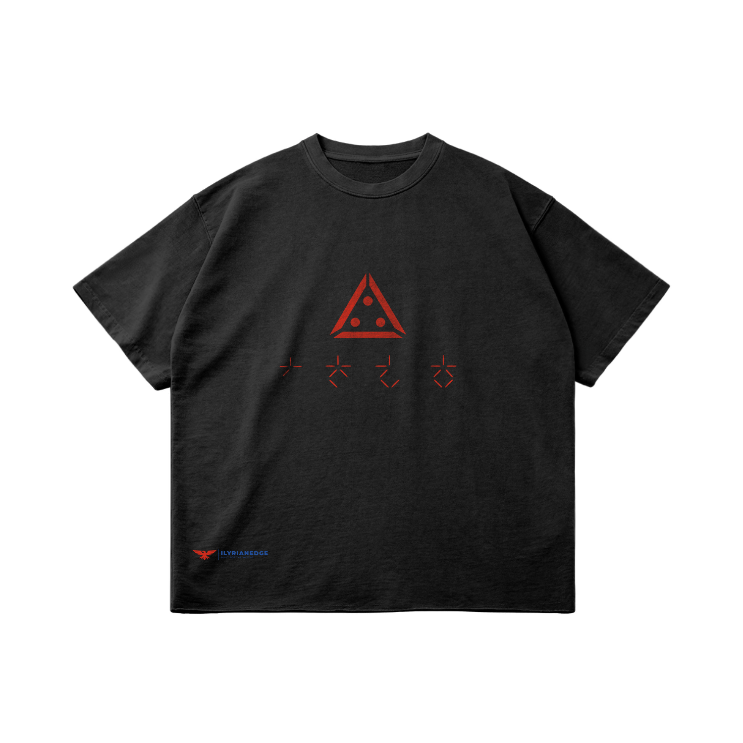 Predator Black| Faded Raw Hem T-Shirt | ILYRIANEDGE