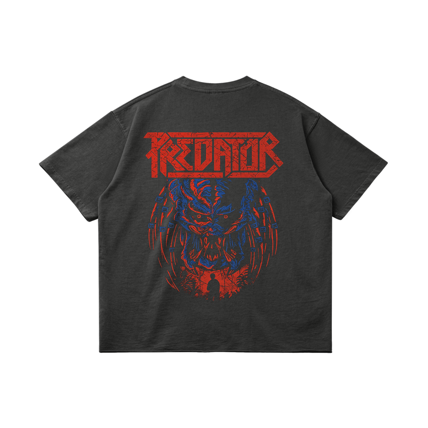 Predator Black| Faded Raw Hem T-Shirt | ILYRIANEDGE