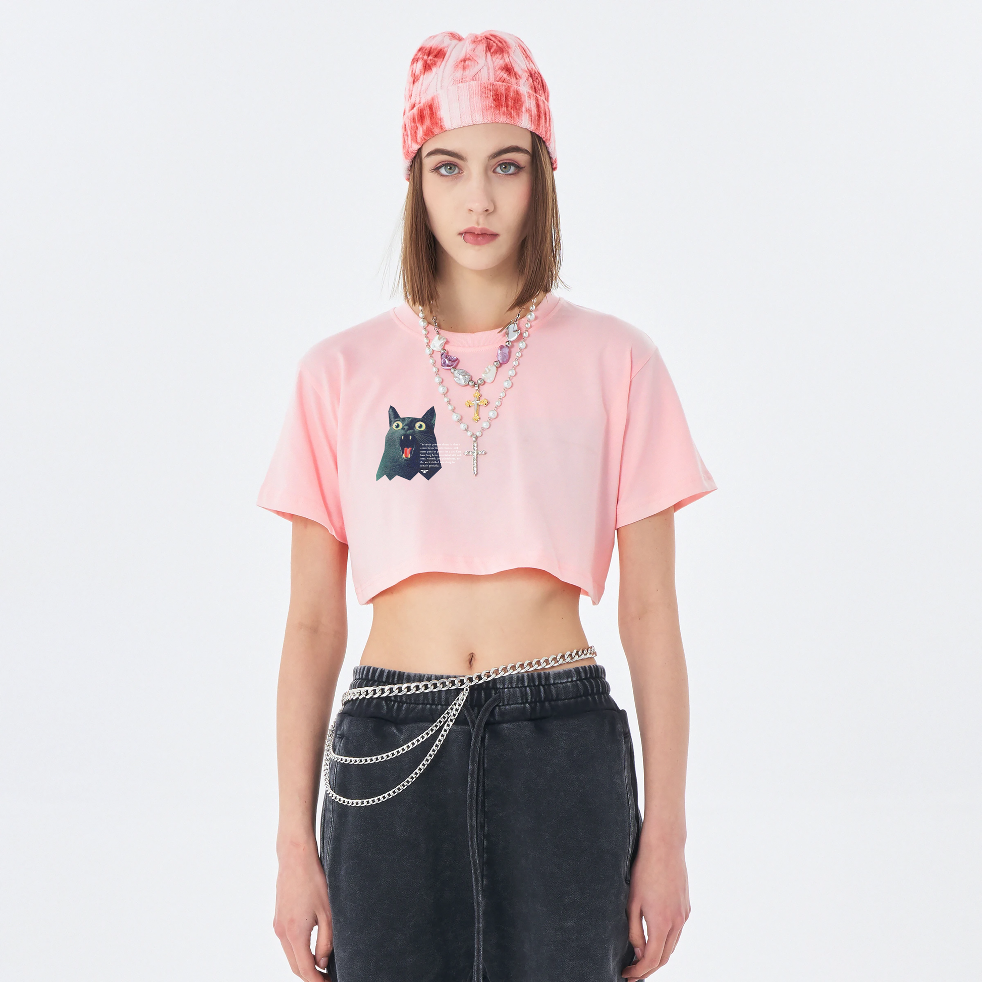Cat | Women's Crop Top T-Shirt | ILYRIANEDGE