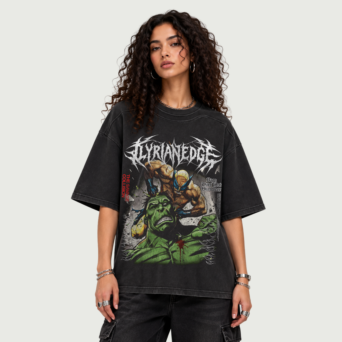 Rage & Claws | 260GSM Vintage Wash Boxy T-Shirt | ILYRIANEDGE