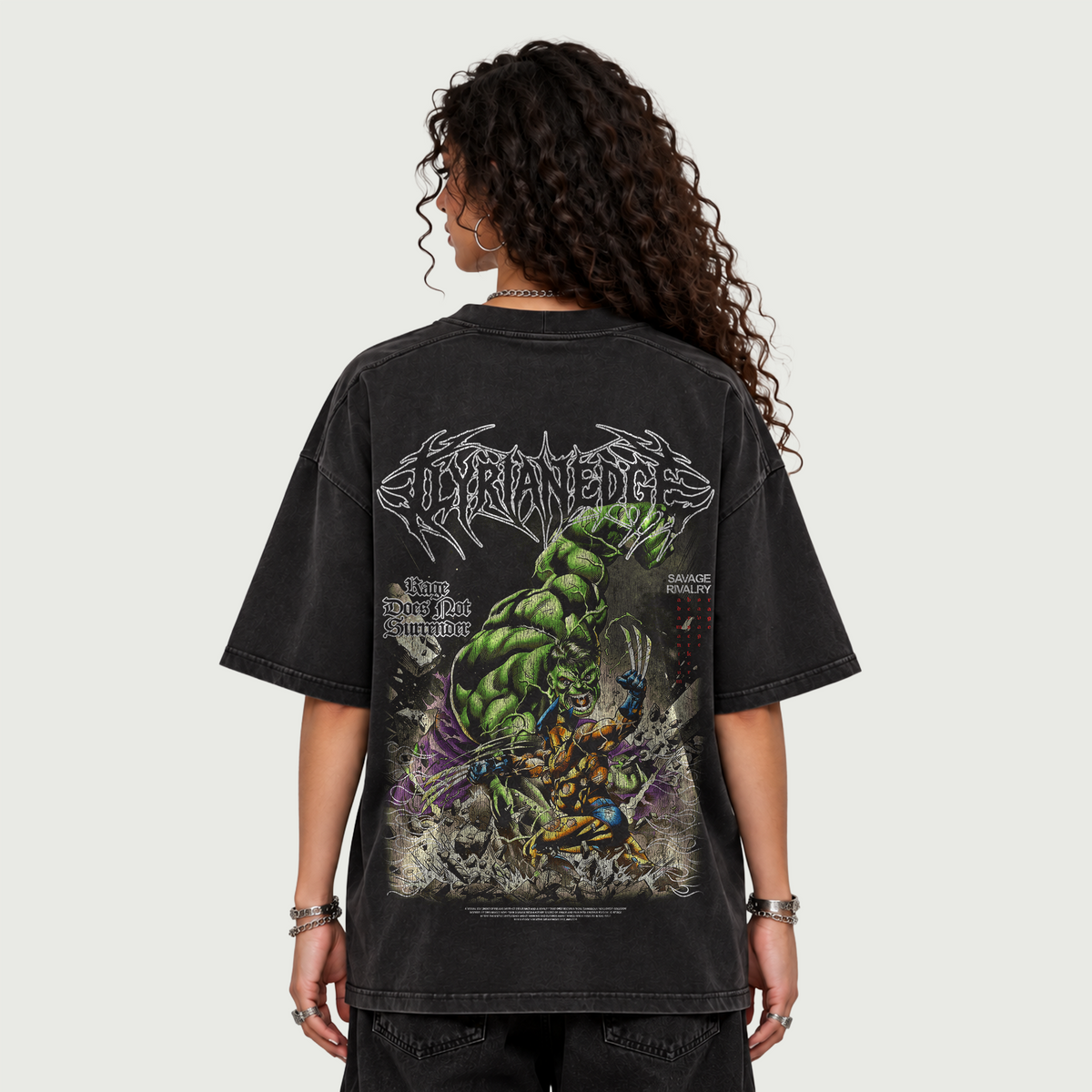Rage & Claws | 260GSM Vintage Wash Boxy T-Shirt | ILYRIANEDGE