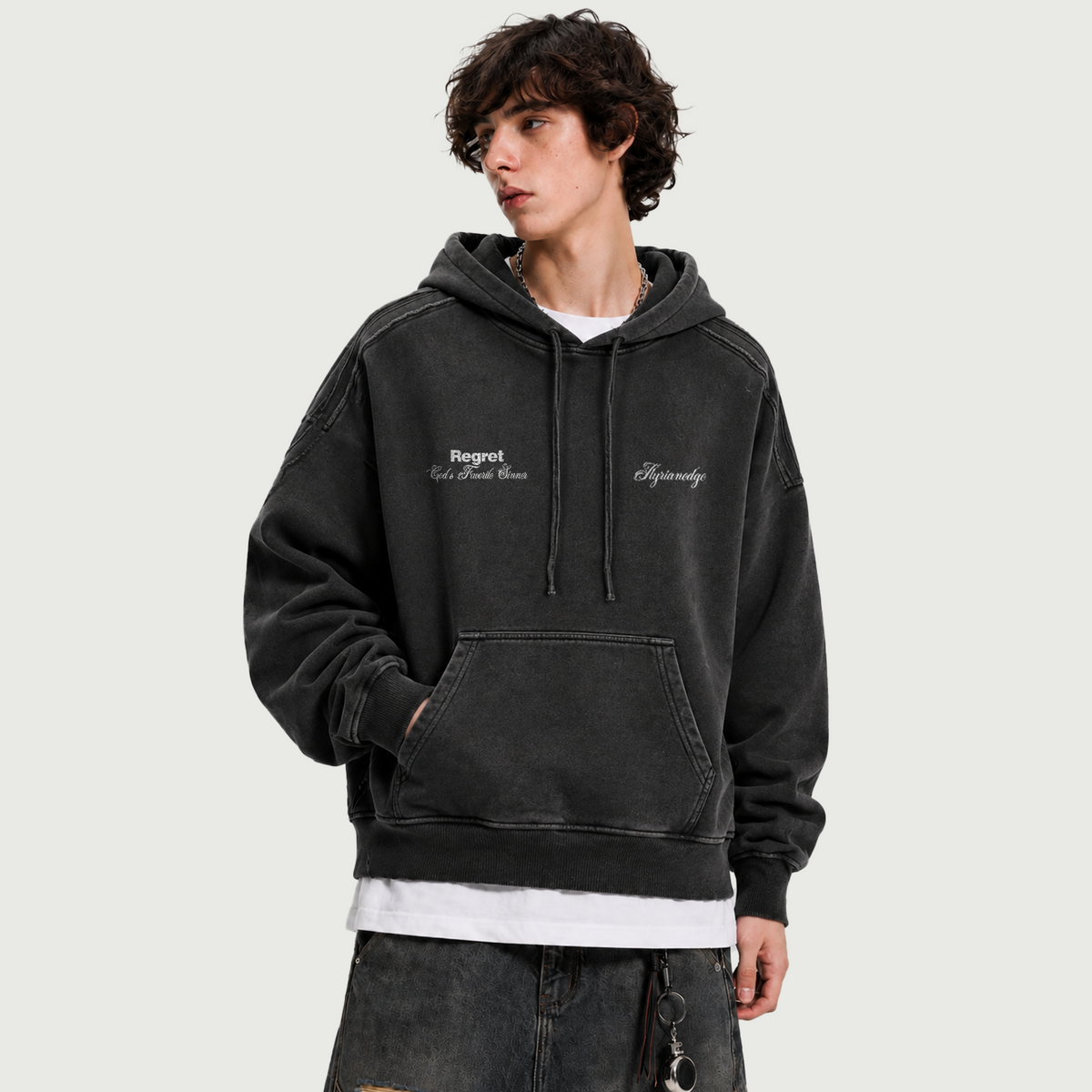 Fallen Grace |  Snow Washed 420 GSM Hoodie | ILYRIANEDGE