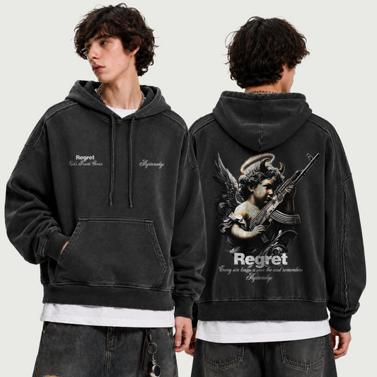 Fallen Grace |  Snow Washed 420 GSM Hoodie | ILYRIANEDGE