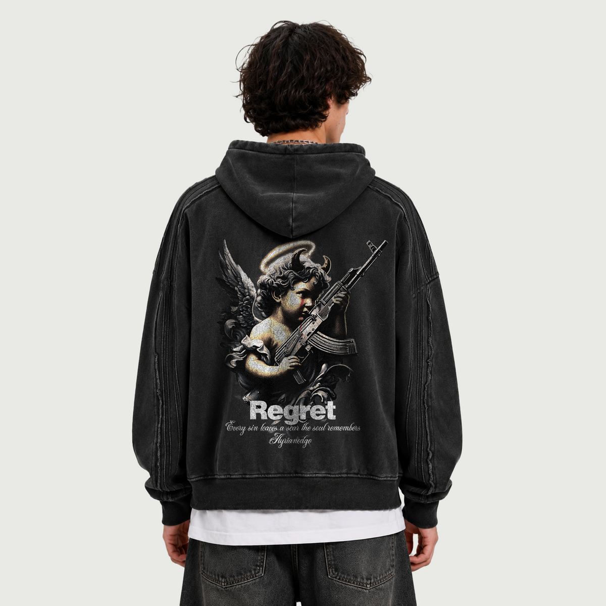 Fallen Grace |  Snow Washed 420 GSM Hoodie | ILYRIANEDGE