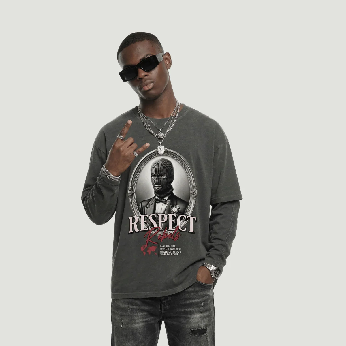 Respect Rebels | Faux-Layered Long Sleeve | ILYRIANEDGE