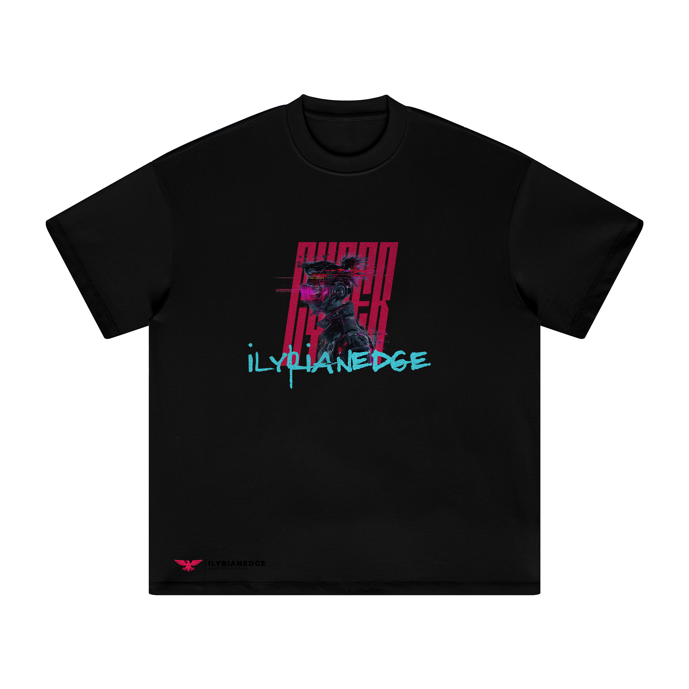 Glitch Runner | Oversized Crew Neck Tee | ILYRIANEDGE