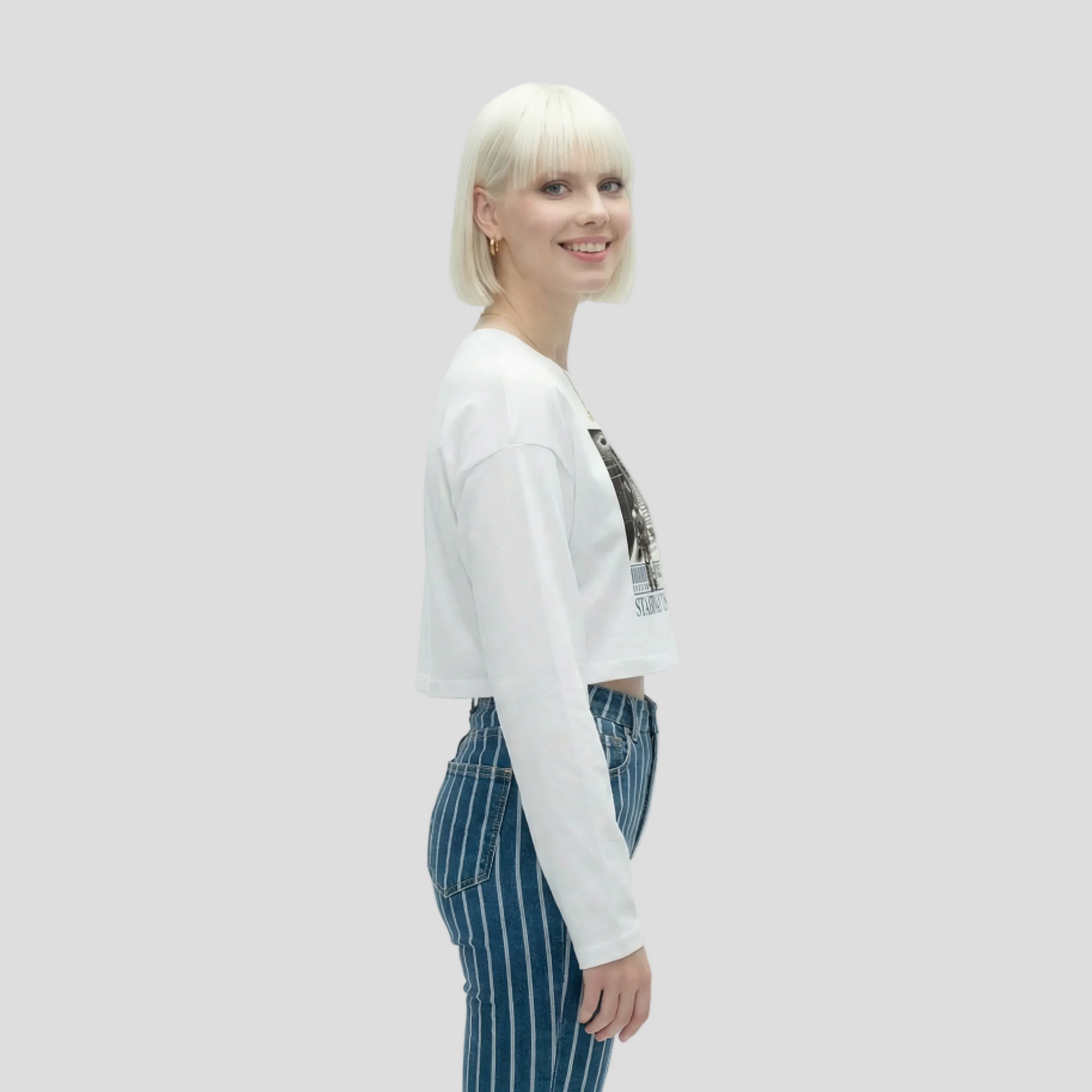 Stairway To Singularity | Raw Hem Crop Top | ILYRIANEDGE