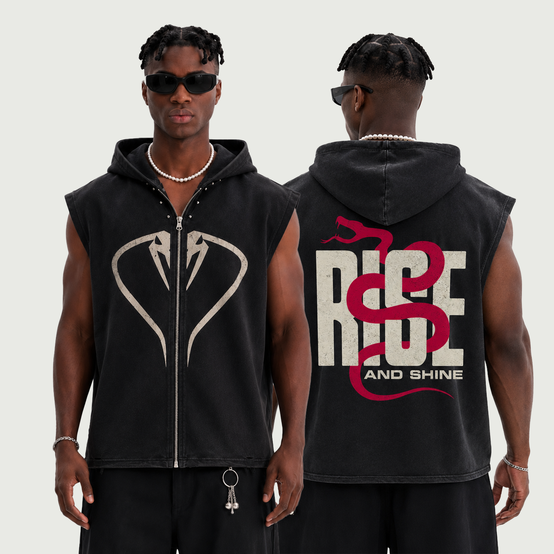 Apex Serpent | Zip-Up Hooded Tank Top | ILYRIANEDGE