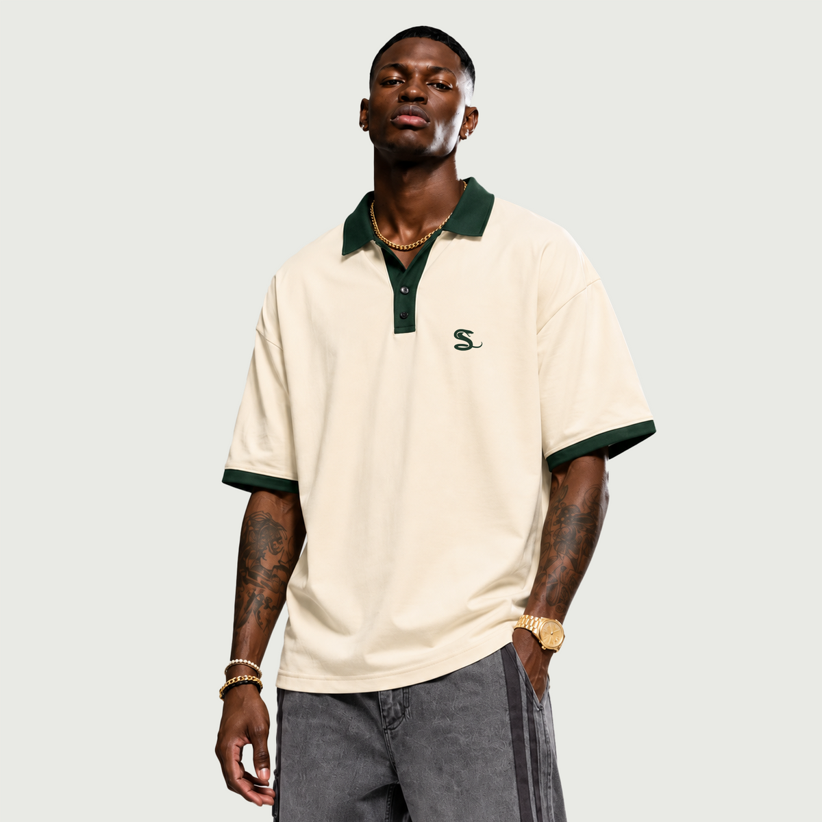 Golden Coil | Color Block Polo Shirt | ILYRIANEDGE