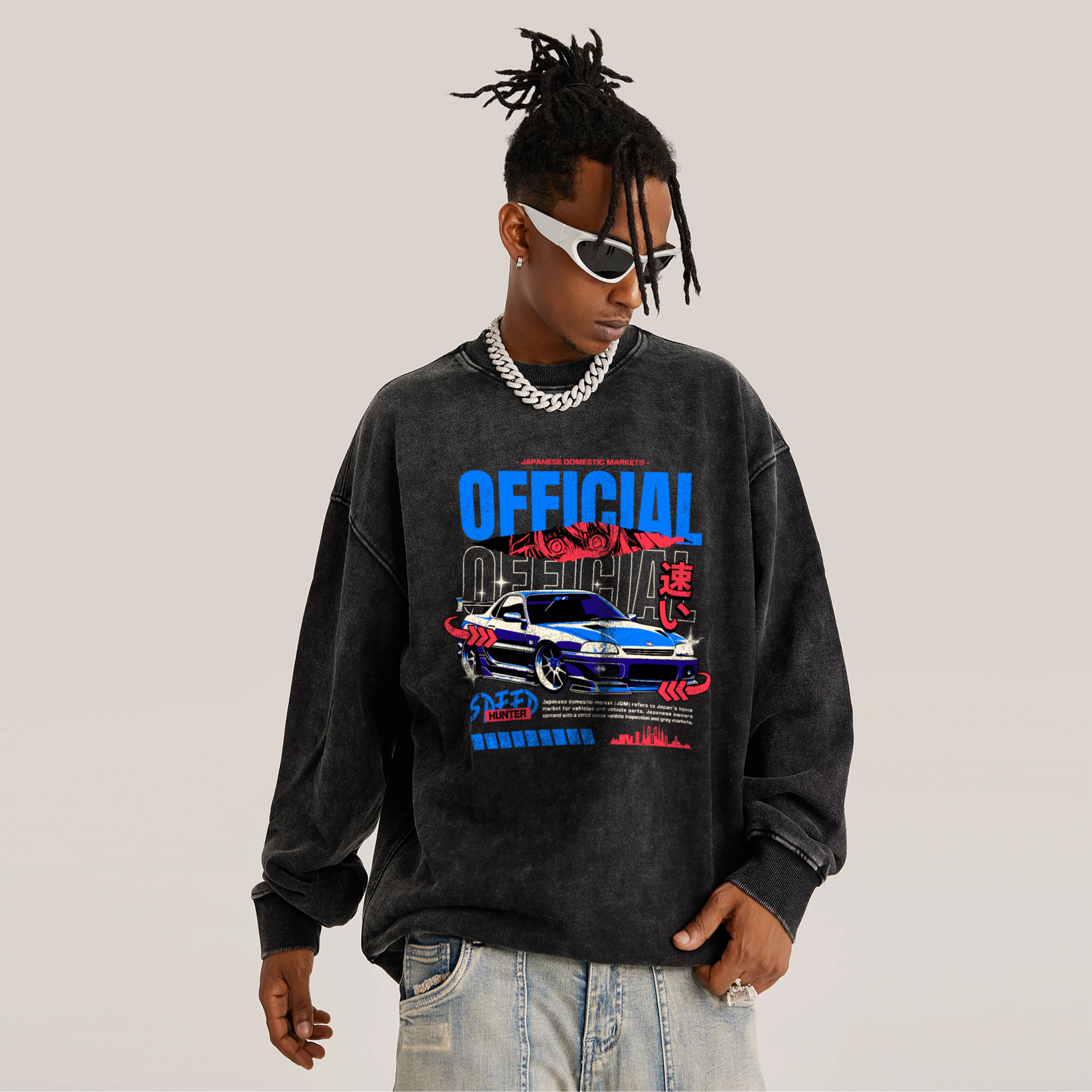 Speed | Oversized Faded Sweatshirt | ILYRIANEDGE