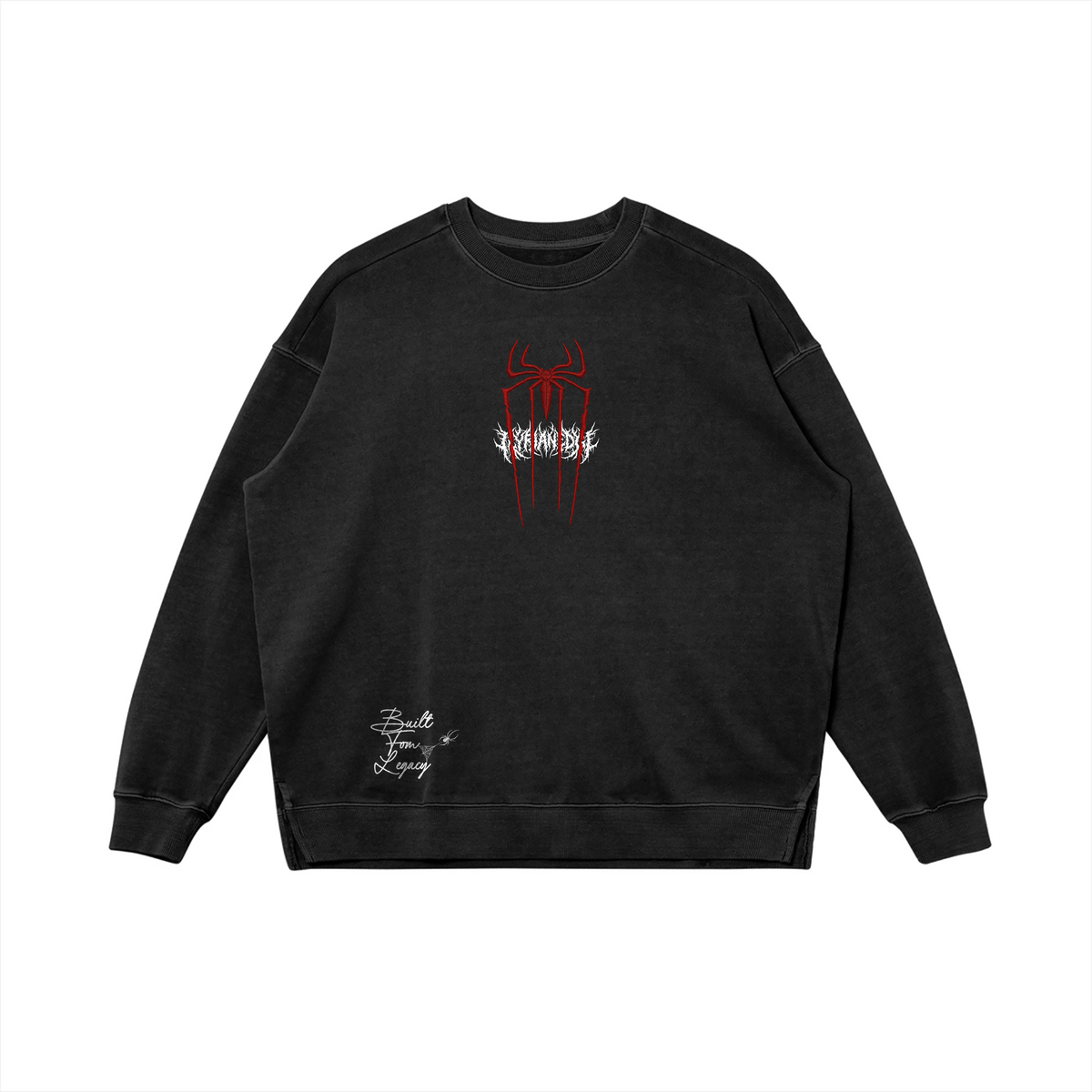 Spider Legacy | 380GSM Oversized Faded Sweatshirt | ILYRIANEDGE