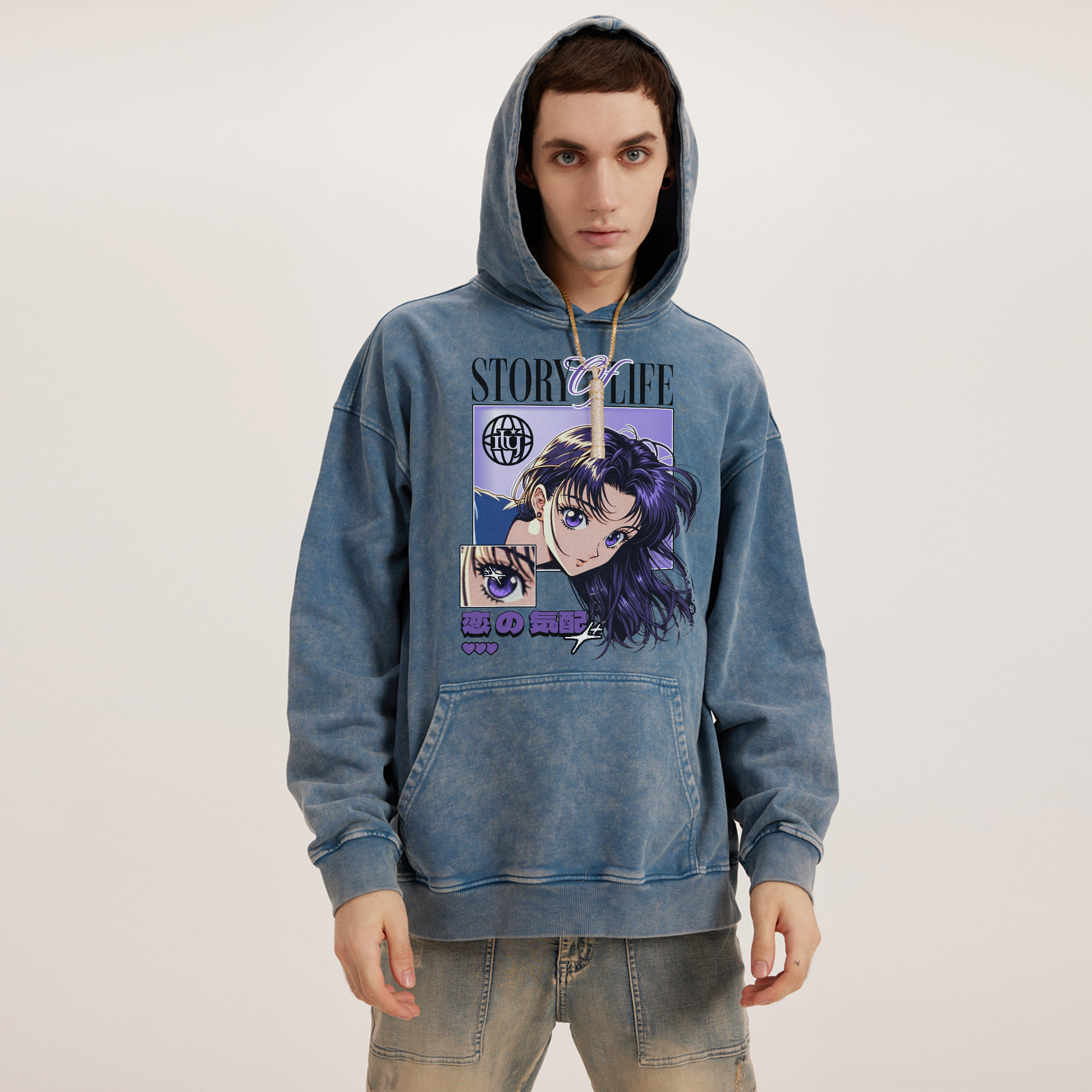 Story Of Life | Oversized Faded Hoodie | ILYRIANEDGE
