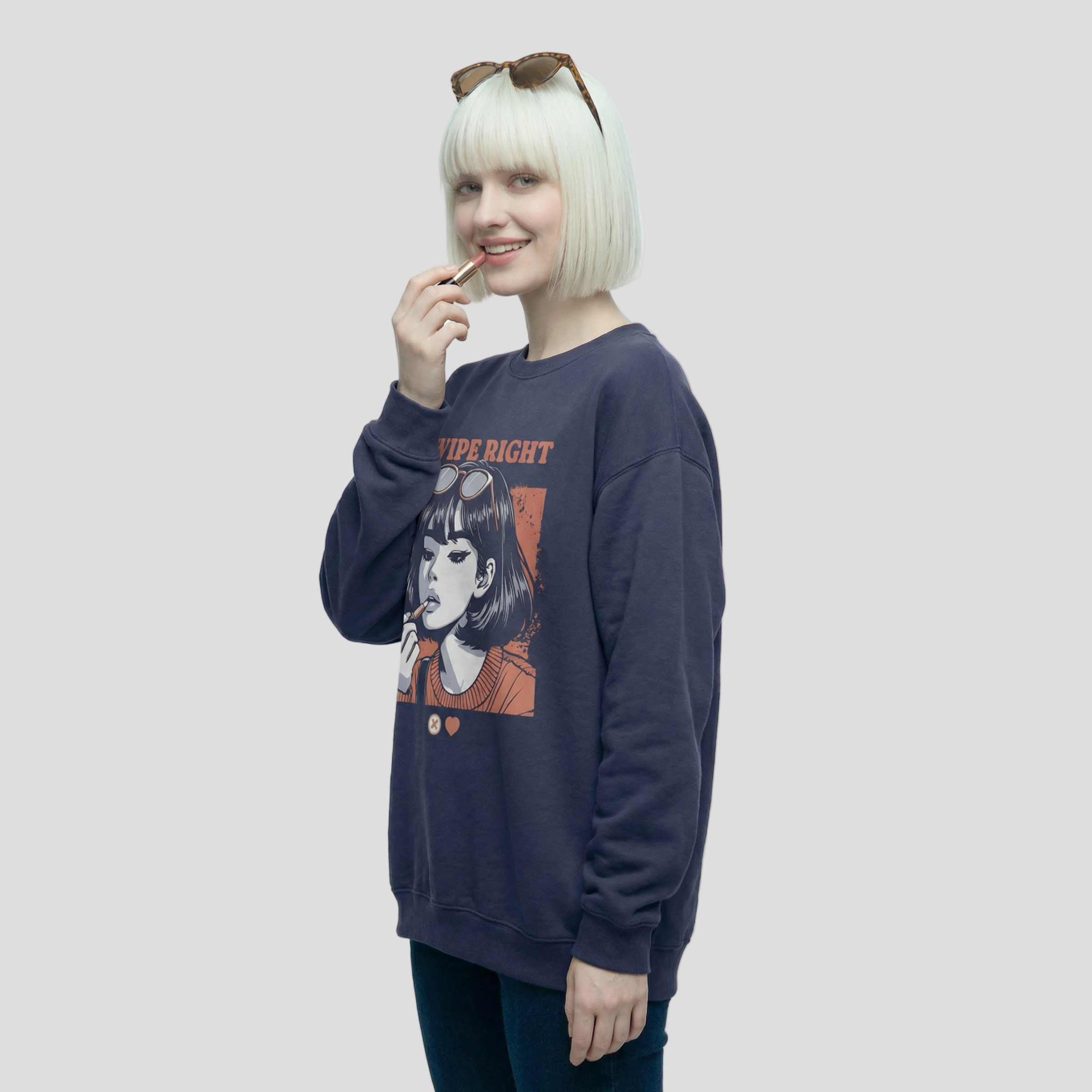 Swipe Right | Heavyweight Oversized Sweatshirt | ILYRIANEDGE