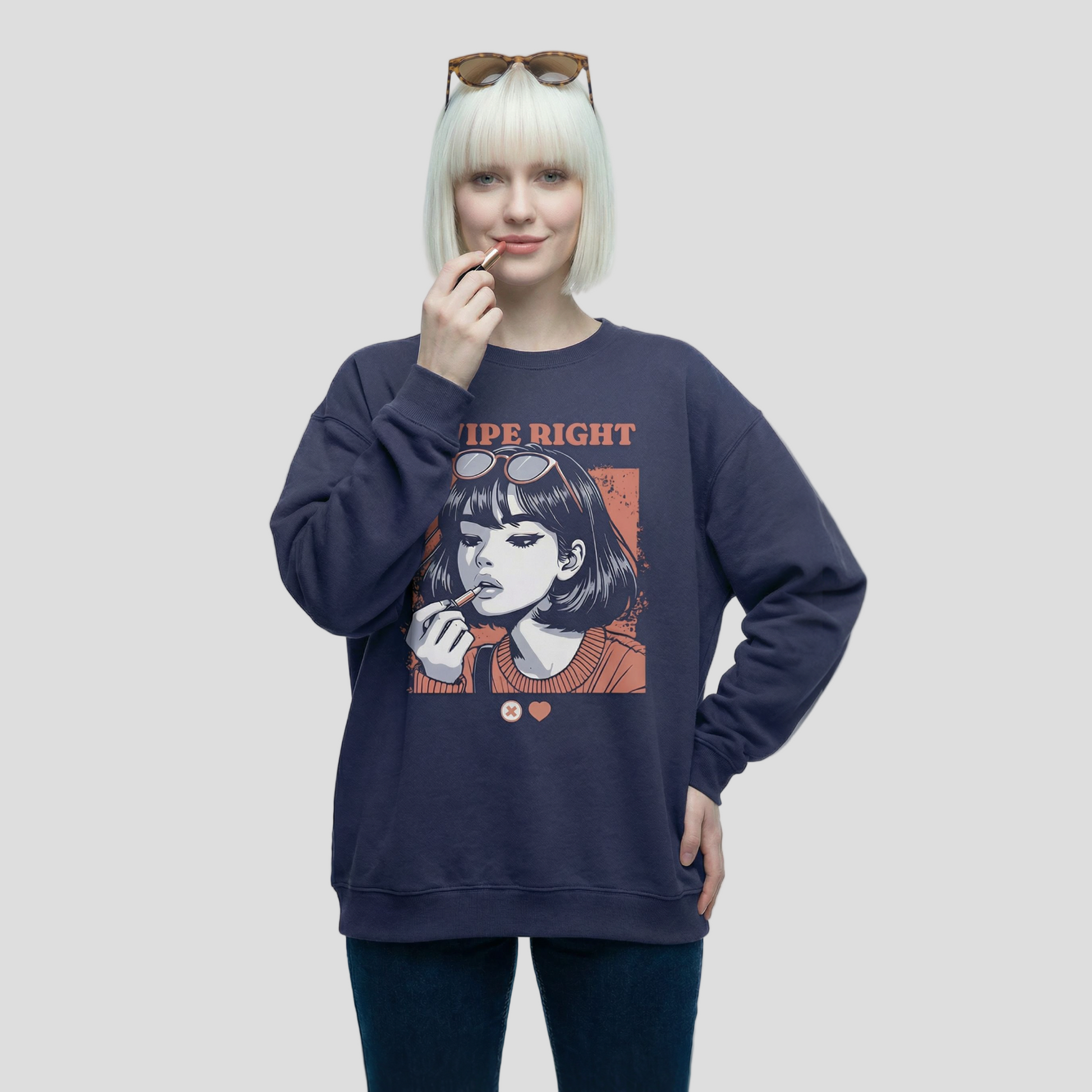 Swipe Right | Heavyweight Oversized Sweatshirt | ILYRIANEDGE