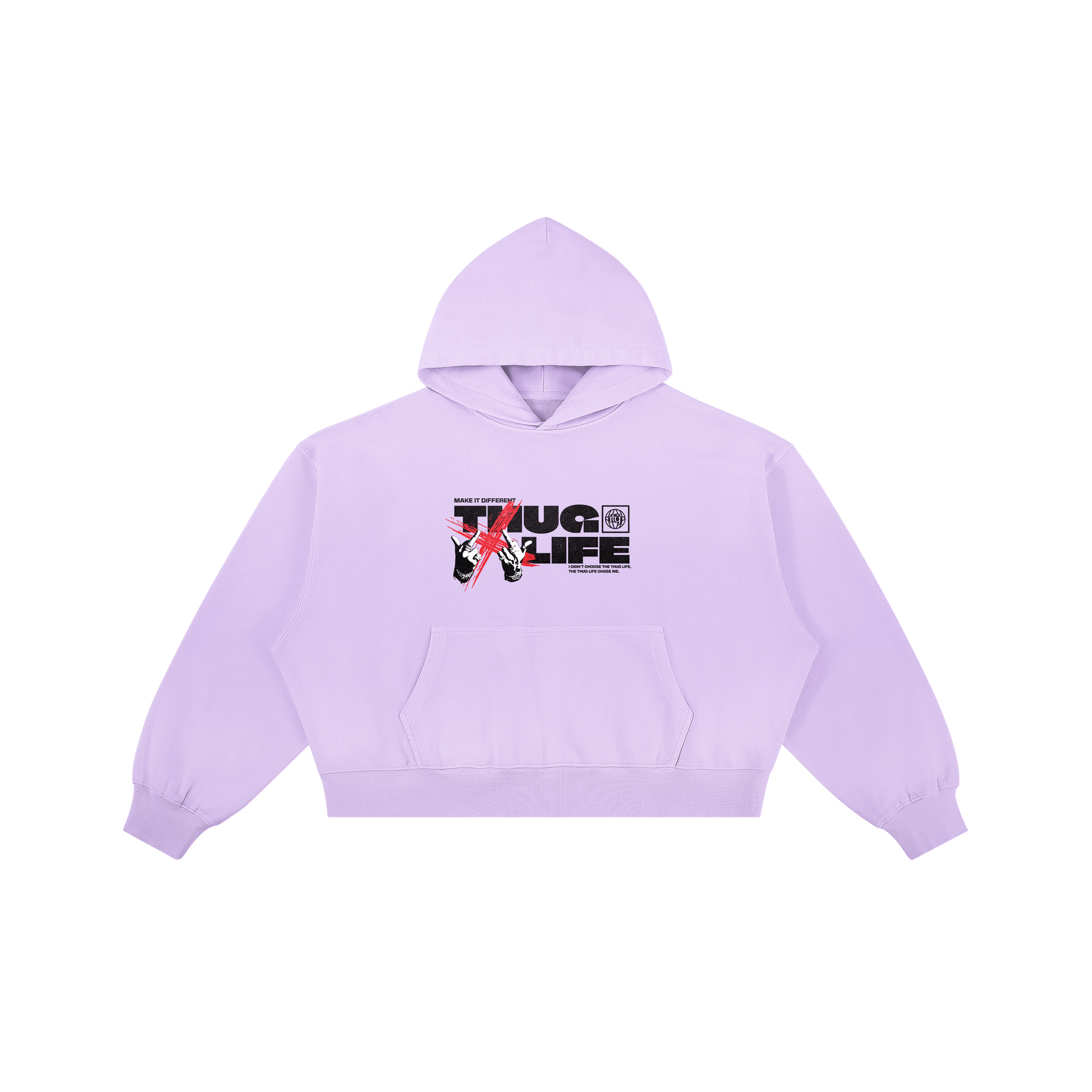 Thug Life | Boxy Sun-Faded Hoodie | ILYRIANEDGE