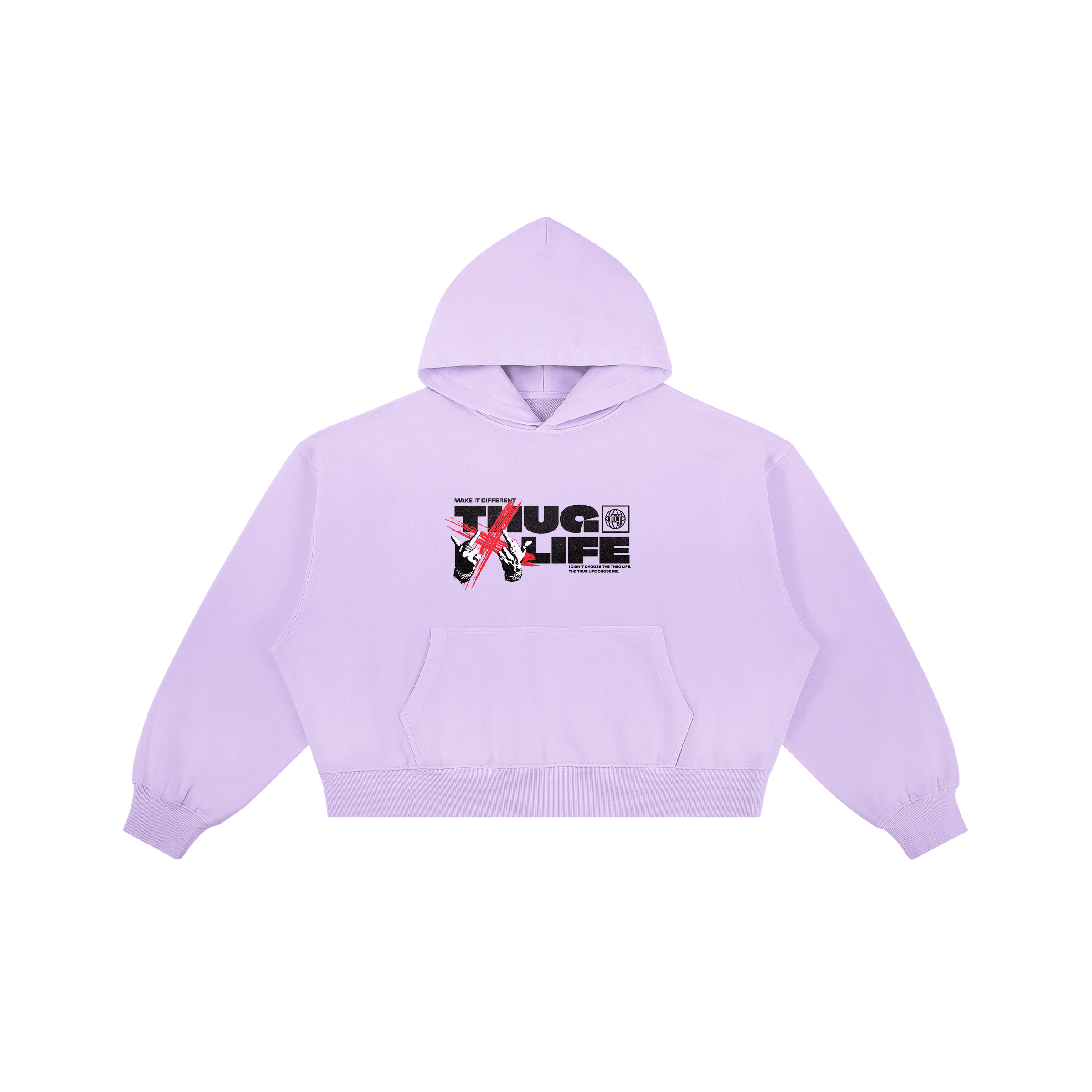Thug Life | Boxy Sun-Faded Hoodie | ILYRIANEDGE