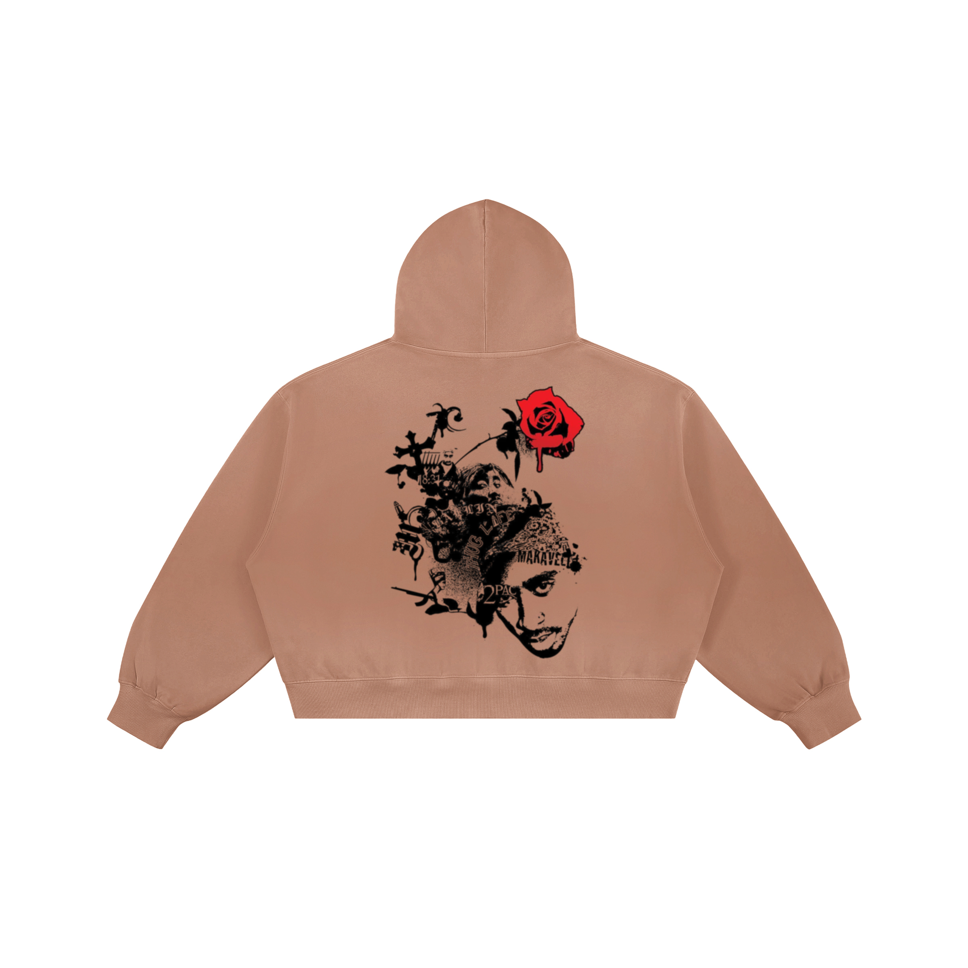 Thug Life | Boxy Sun-Faded Hoodie | ILYRIANEDGE