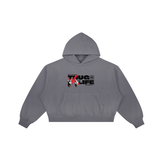 Thug Life | Boxy Sun-Faded Hoodie | ILYRIANEDGE