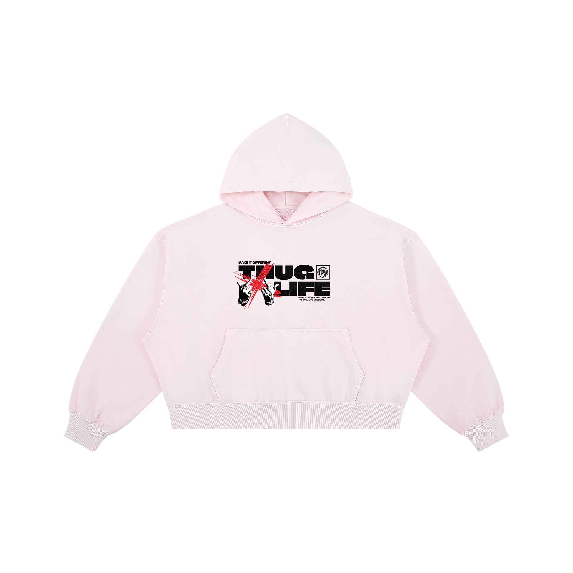 Thug Life | Boxy Sun-Faded Hoodie | ILYRIANEDGE