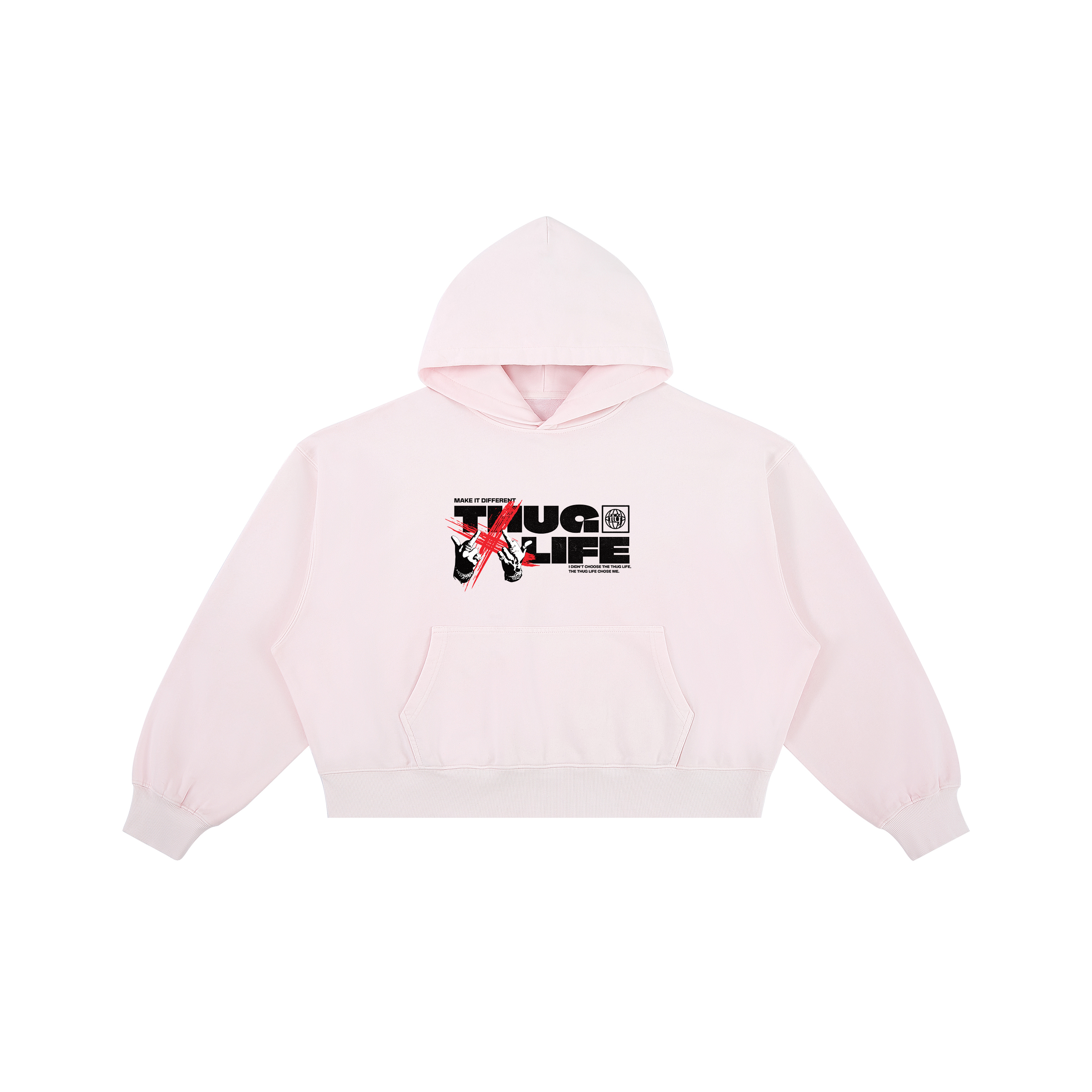 Thug Life | Boxy Sun-Faded Hoodie | ILYRIANEDGE