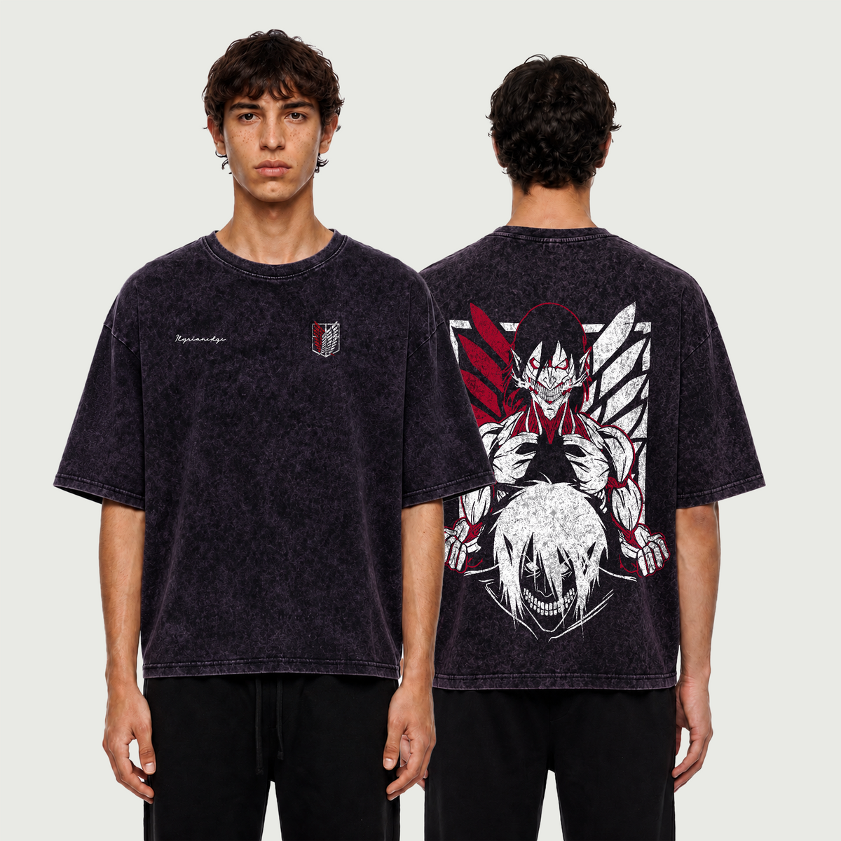 Titan | Mineral Wash Boxy Oversized Vintage Tee | ILYRIANEDGE